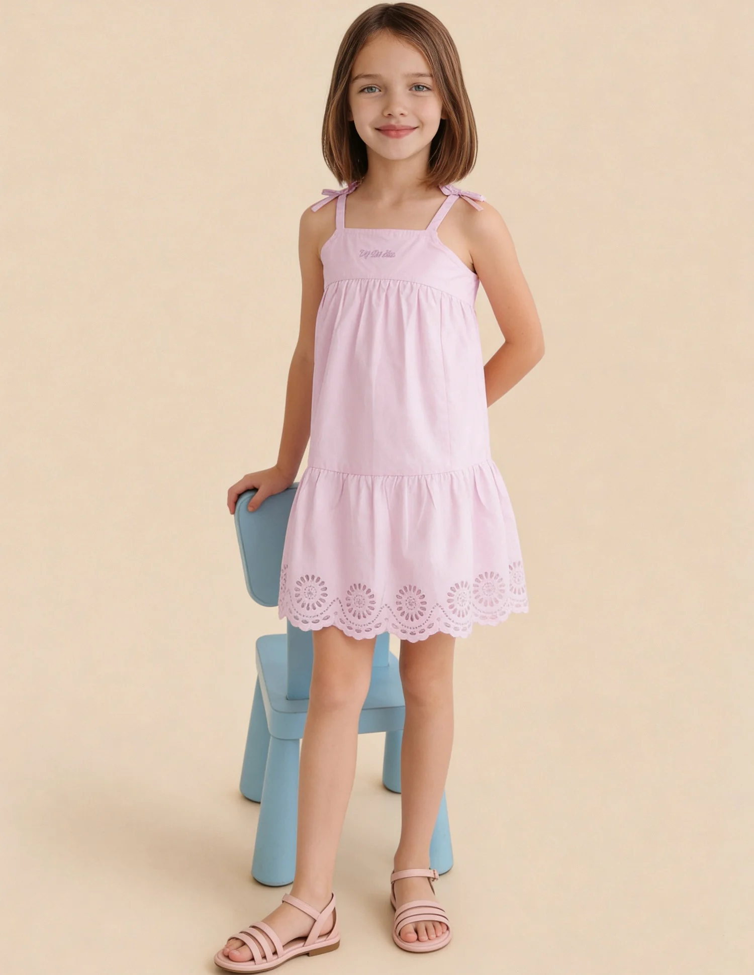 Cut Work Embroidered Dress