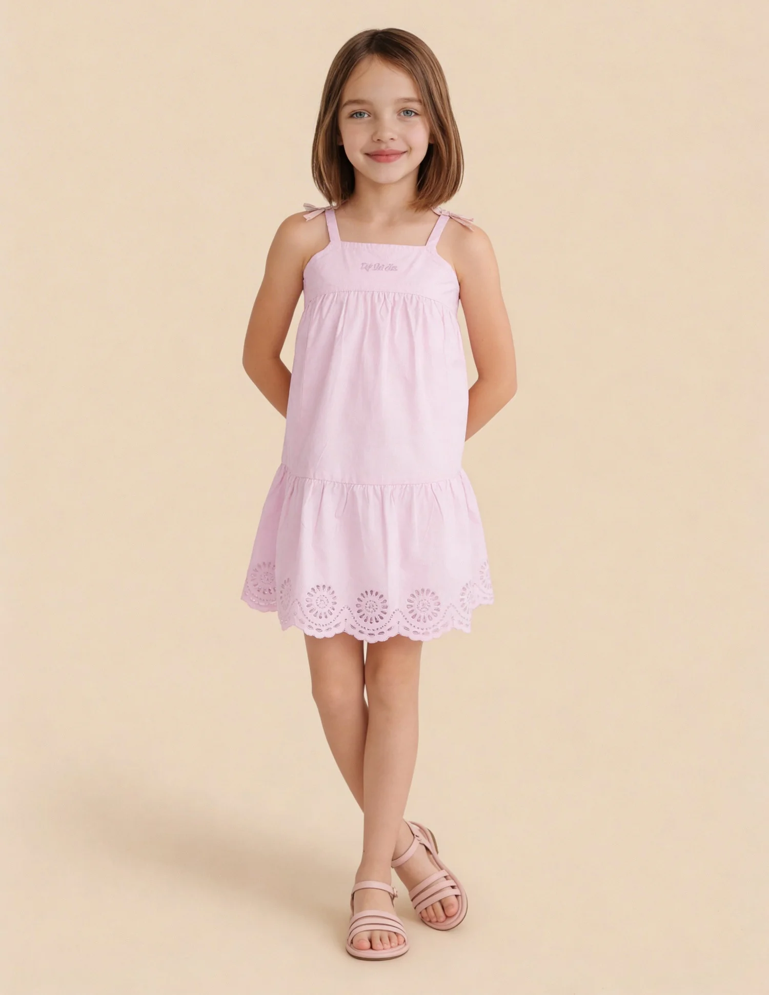 Cut Work Embroidered Dress - Image 3