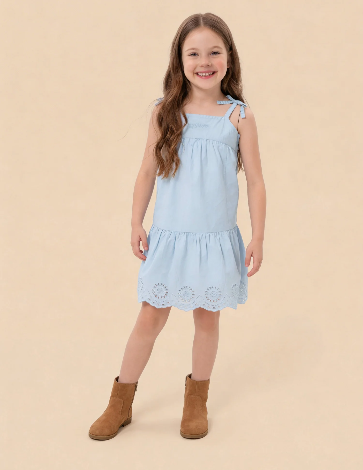 Cut Work Embroidered Dress - Image 3