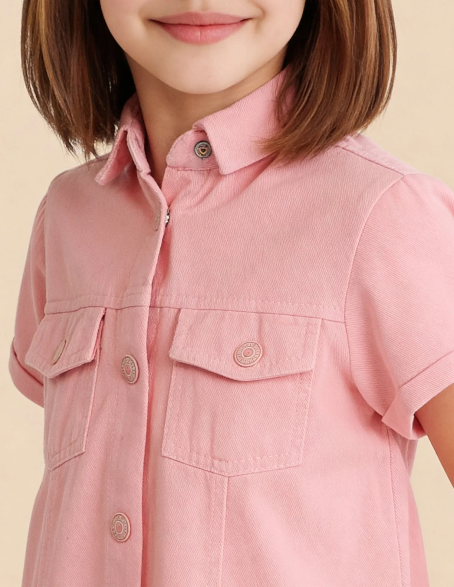 Denim A-Line Shirt Dress - Image 5