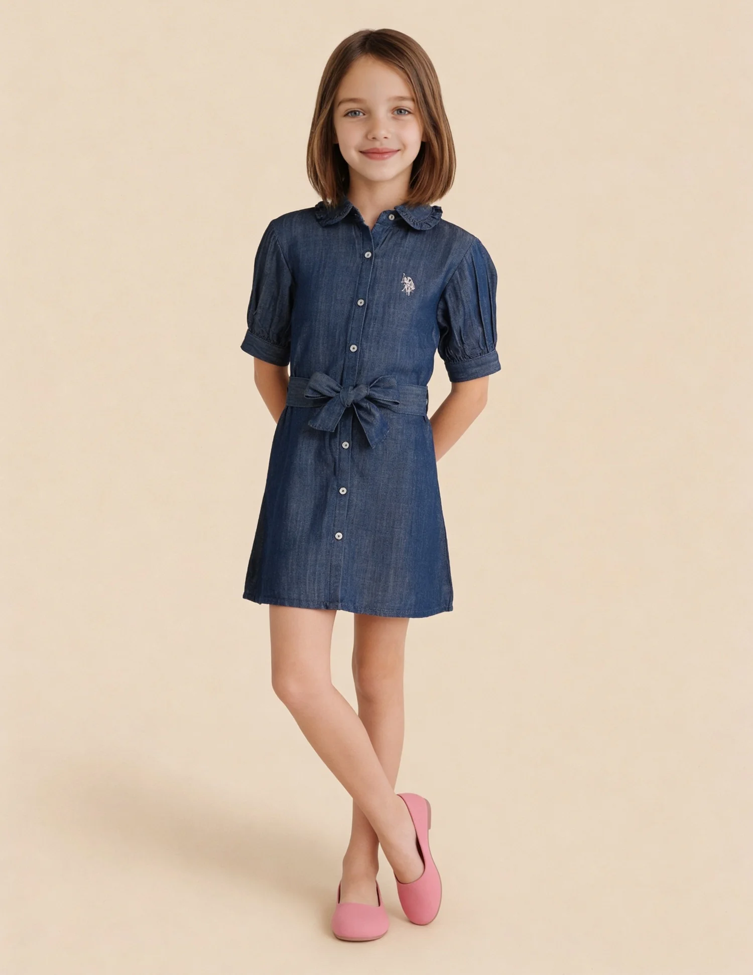 Denim Regular Fit Shirt Dress - Image 3