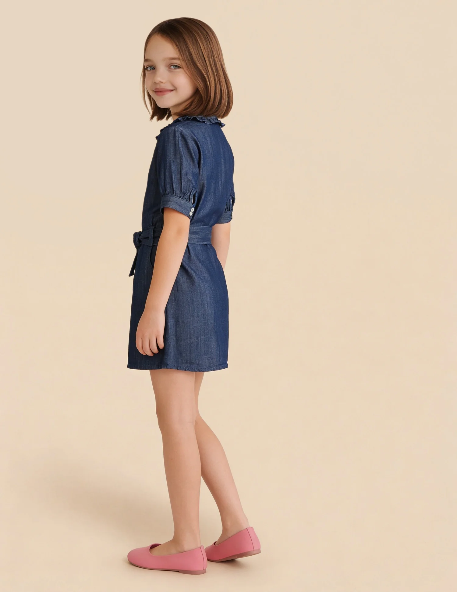 Denim Regular Fit Shirt Dress - Image 4
