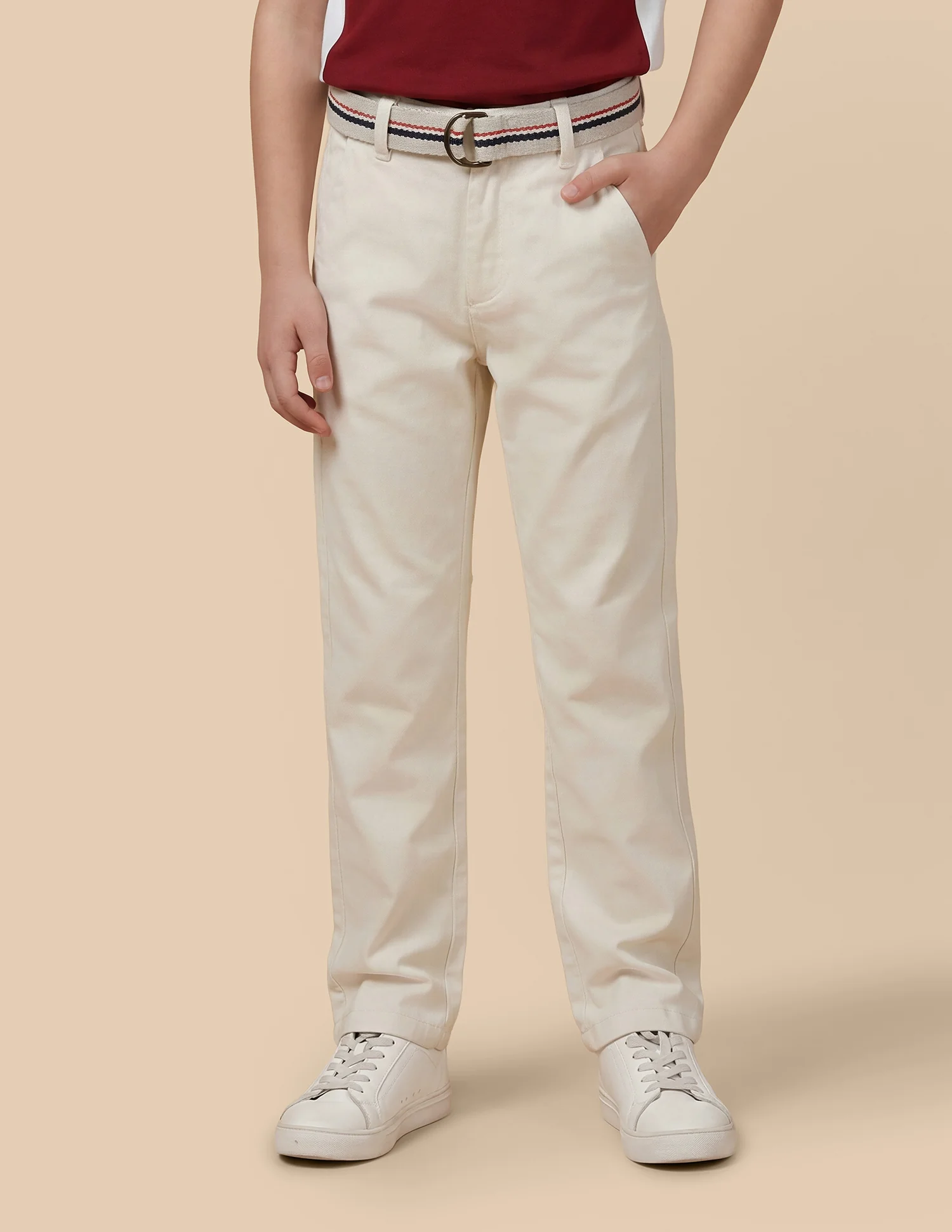 Dobby Slim Fit Trousers - Image 3