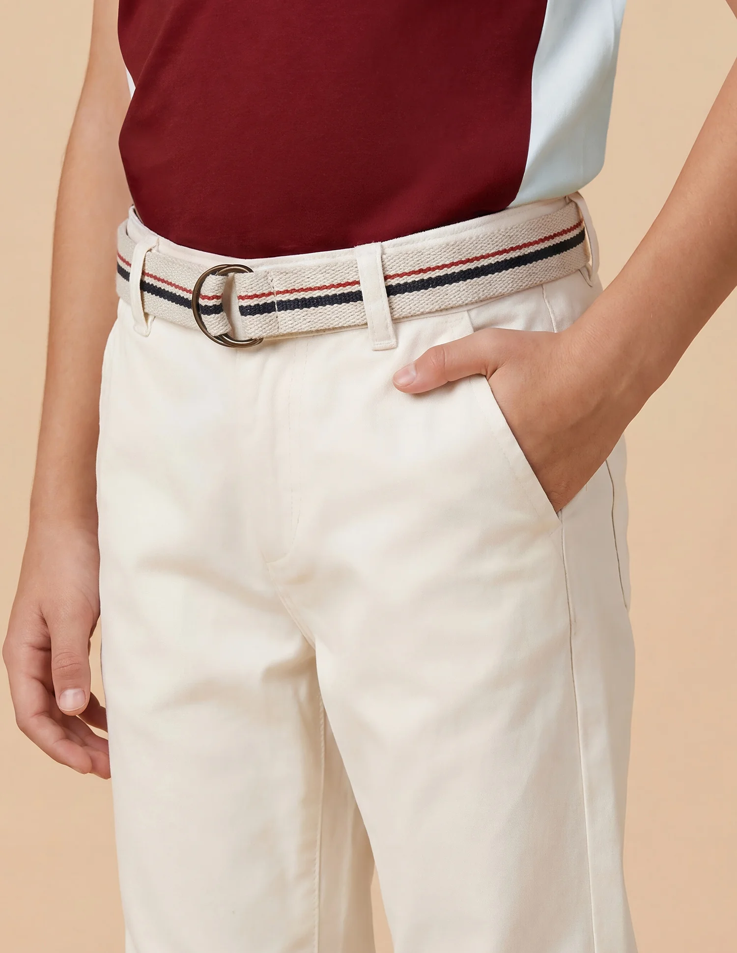 Dobby Slim Fit Trousers - Image 5