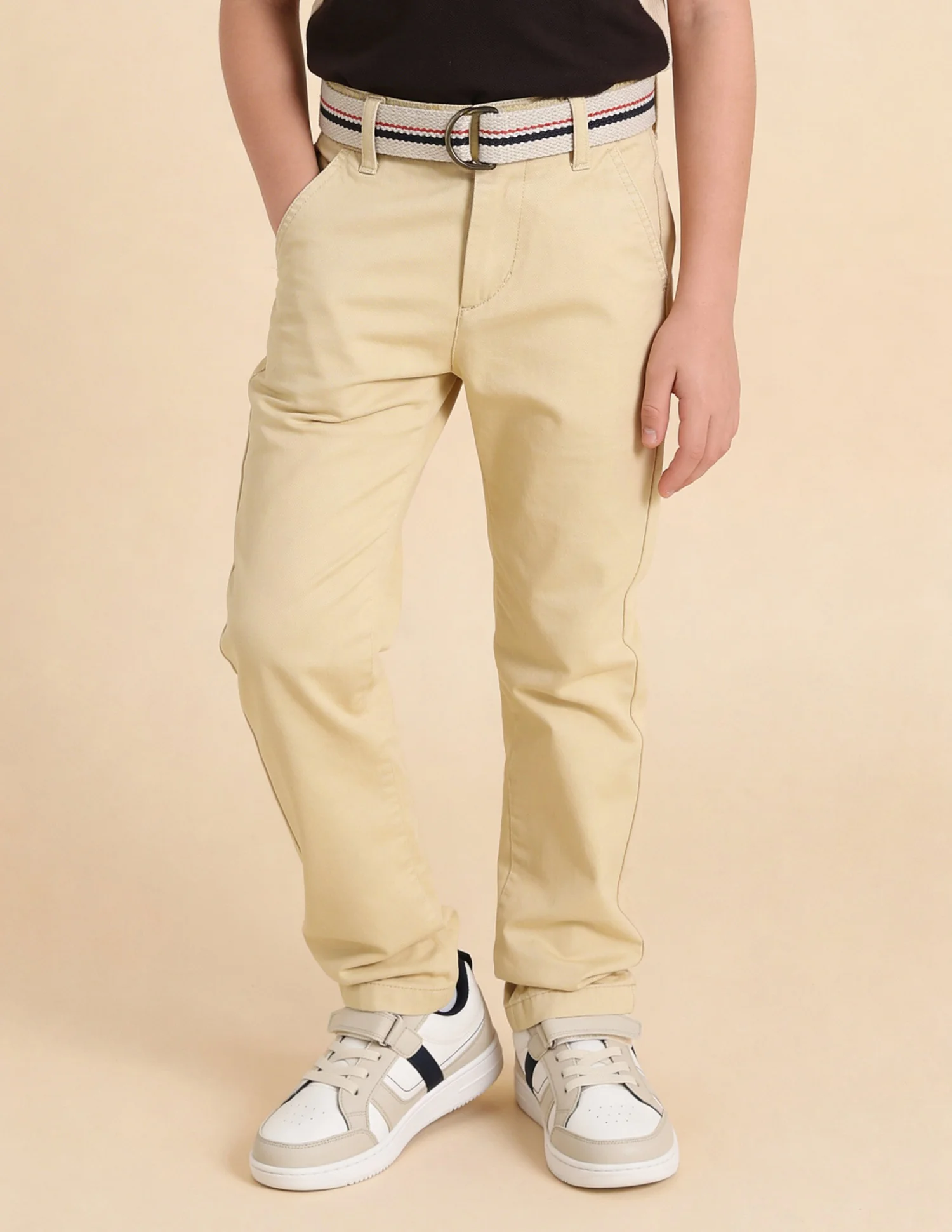 Dobby Slim Fit Trousers - Image 3