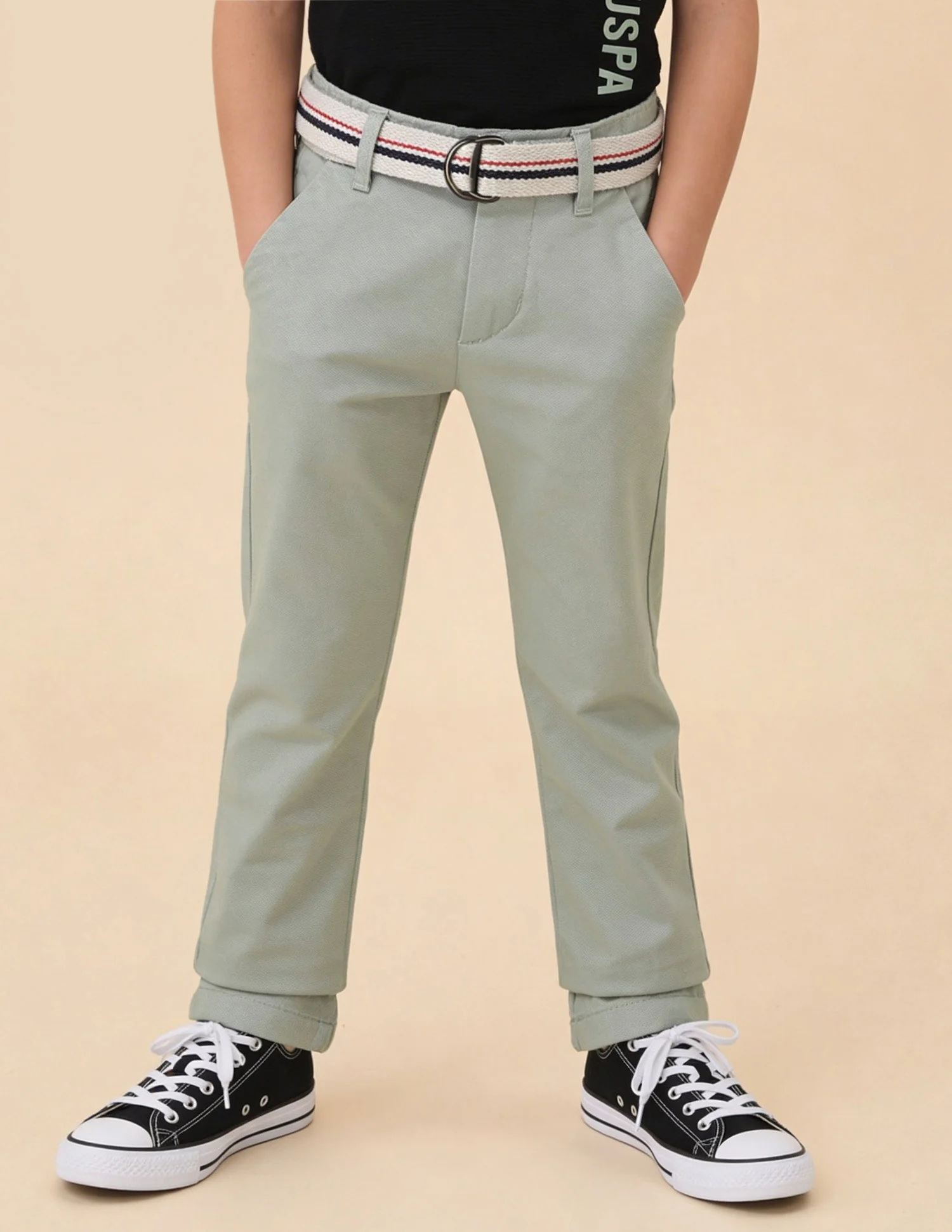 Dobby Slim Fit Trousers - Image 3