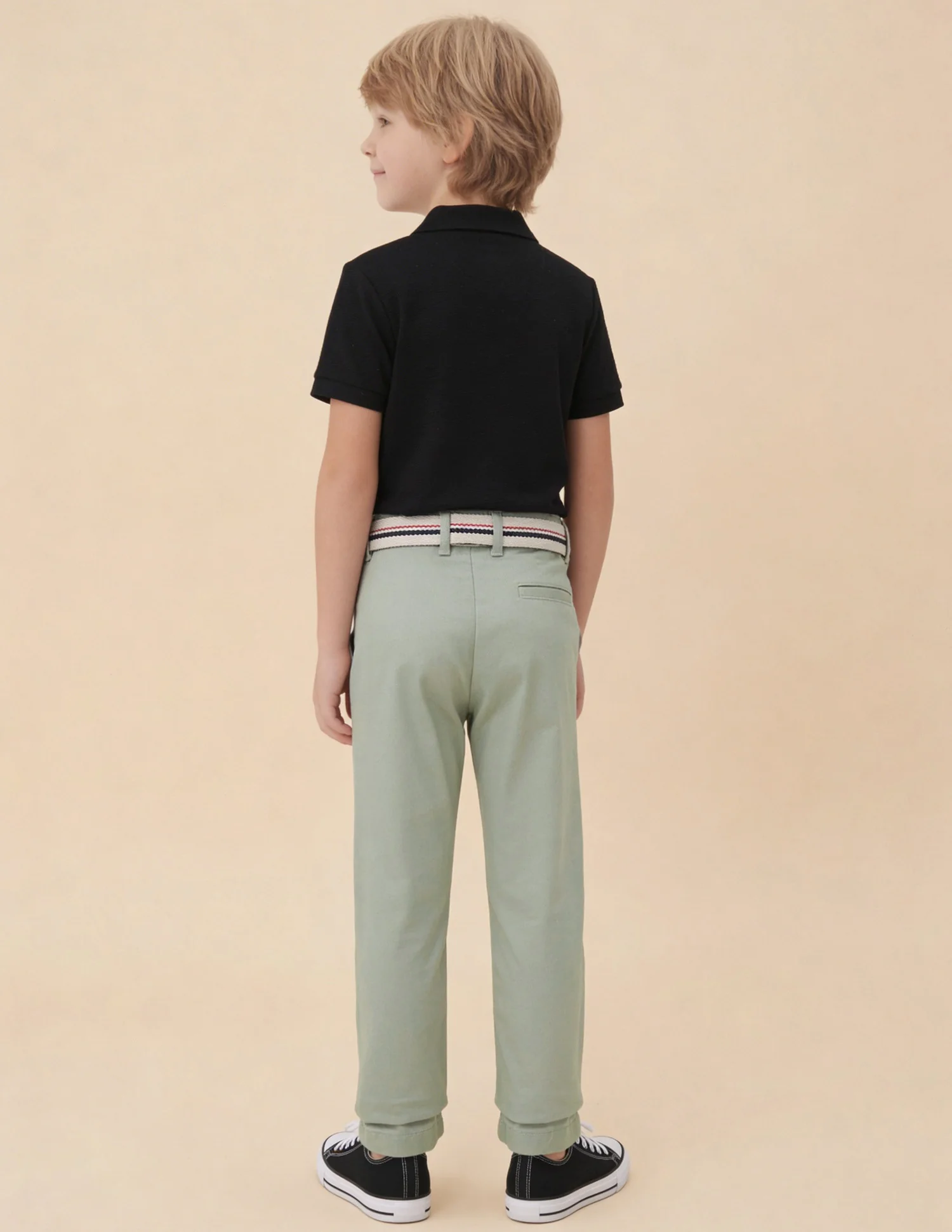 Dobby Slim Fit Trousers - Image 4