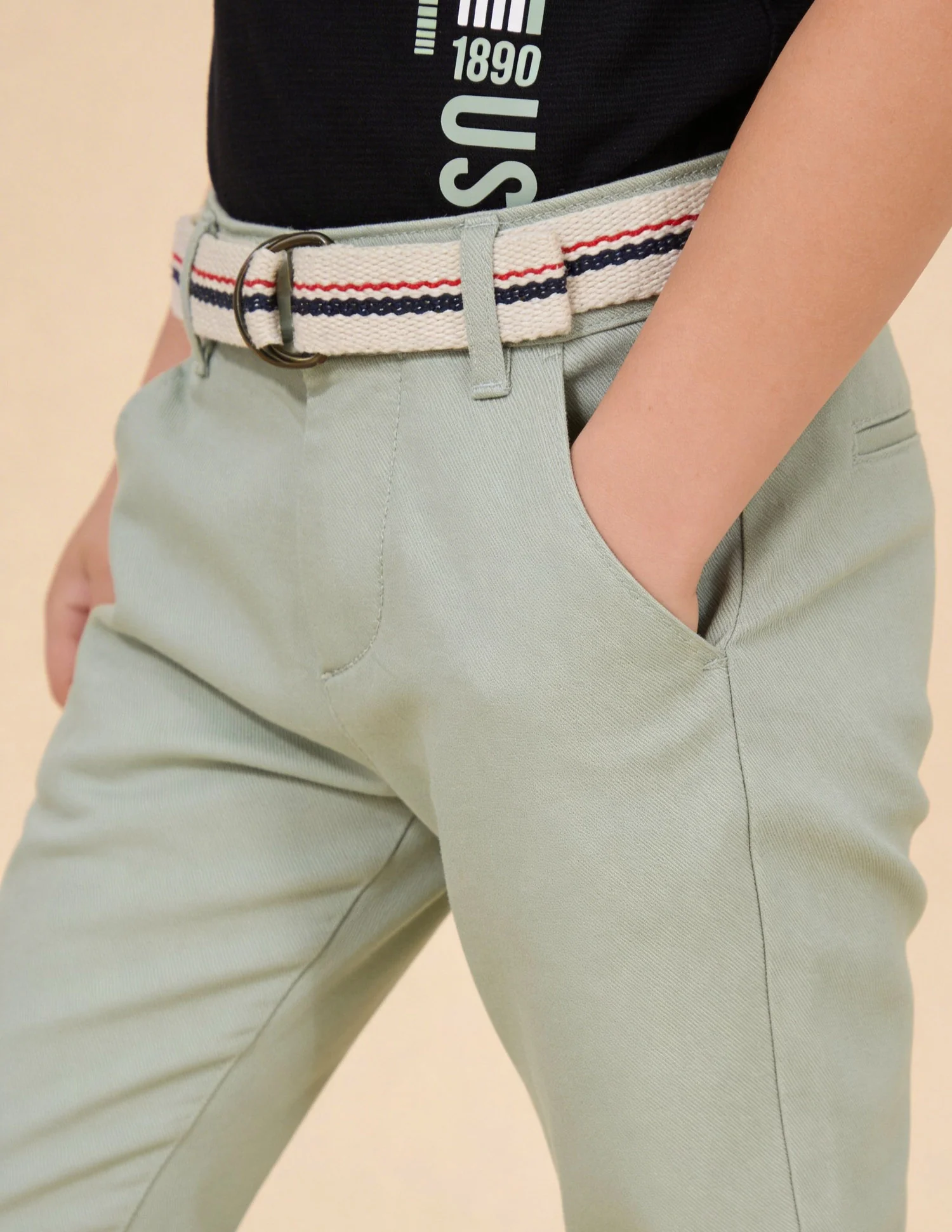Dobby Slim Fit Trousers - Image 5