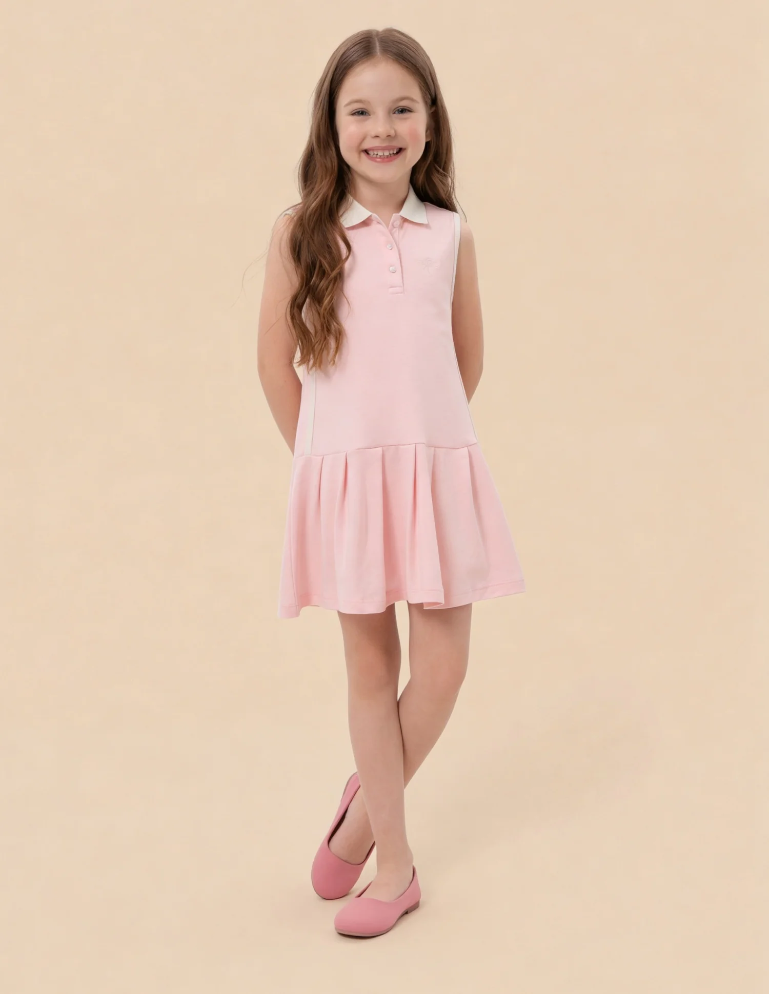 Drop Waist A-Line Knitted Dress - Image 3