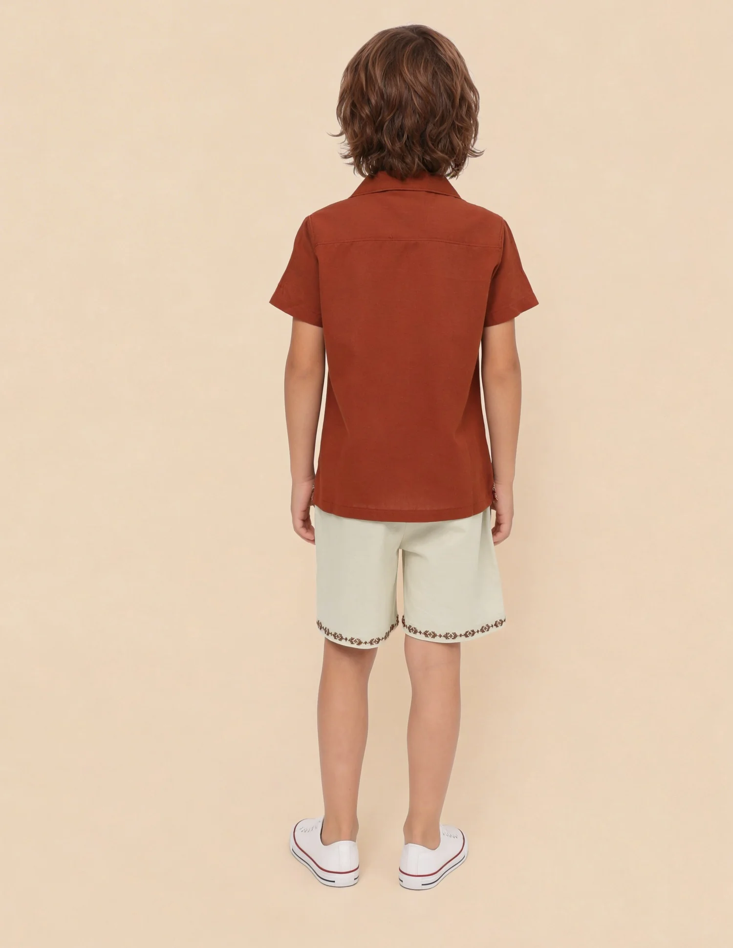 Embroidered Relaxed Fit Shorts - Image 4