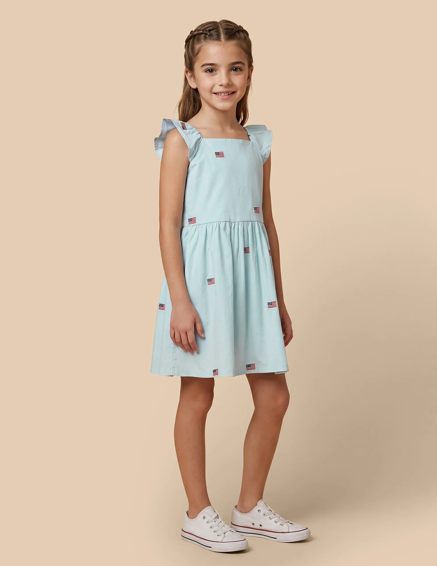 Emrboidered A-Line Dress - Image 3