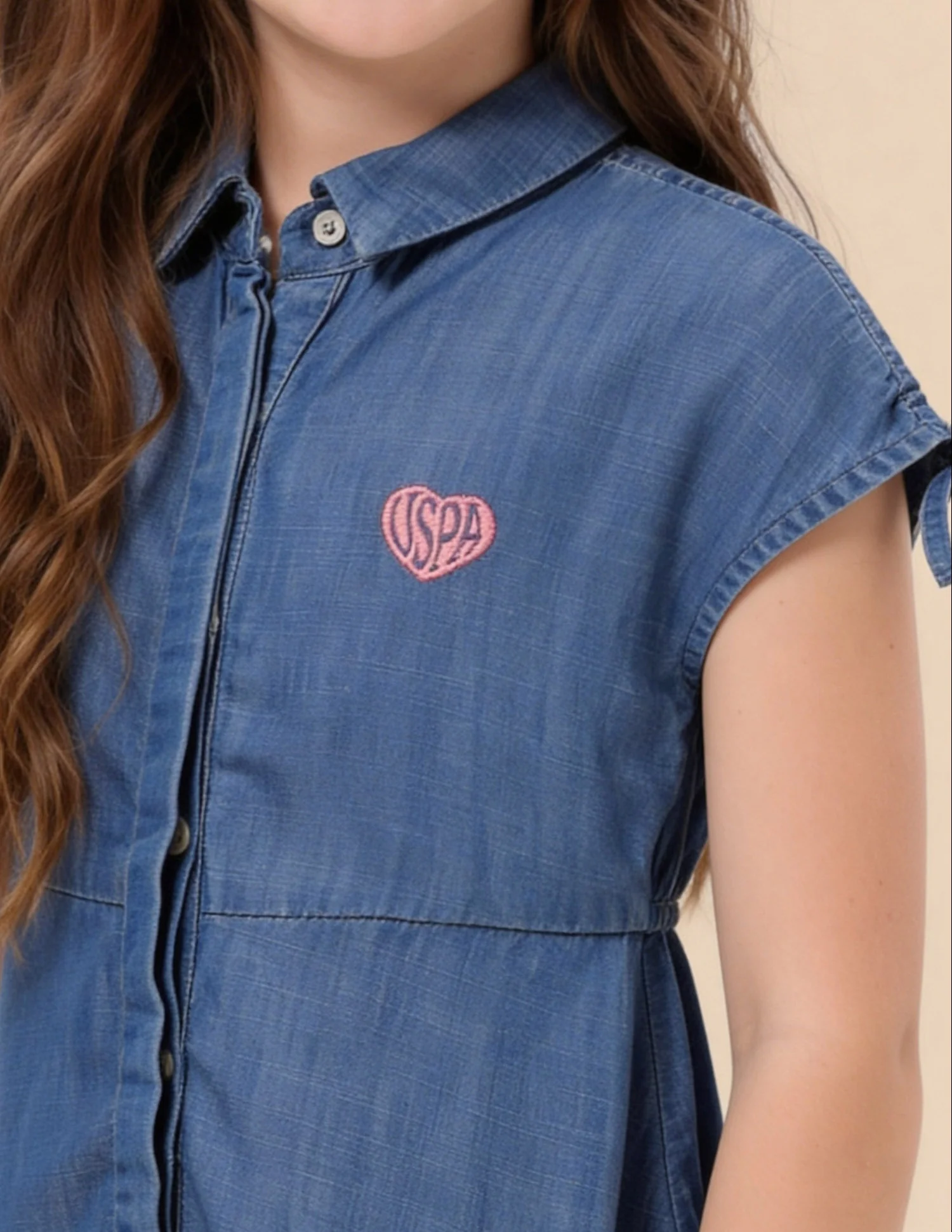 Flared Denim Shirt Dress - Image 5