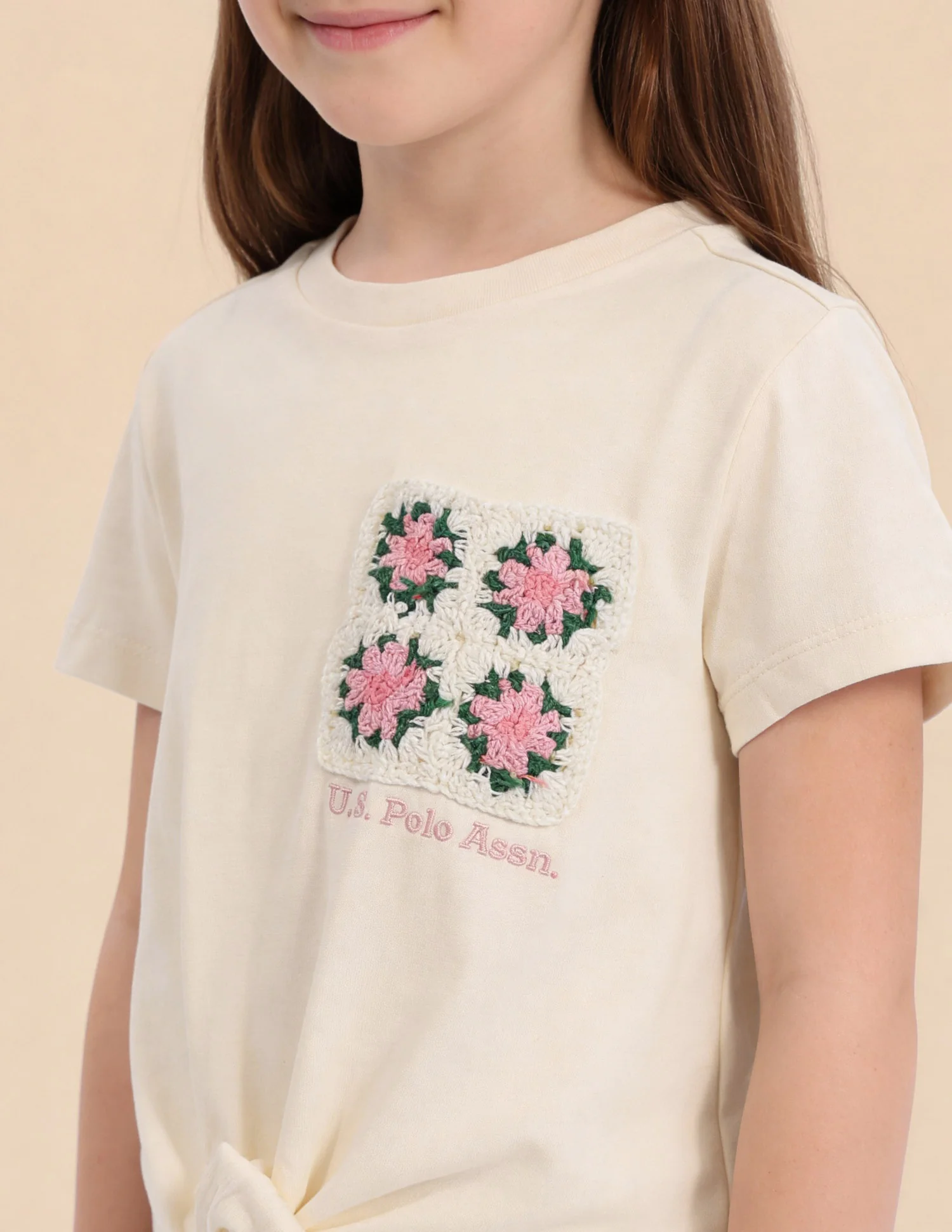 Floral Crochet Regular Fit Knotted Top - Image 6