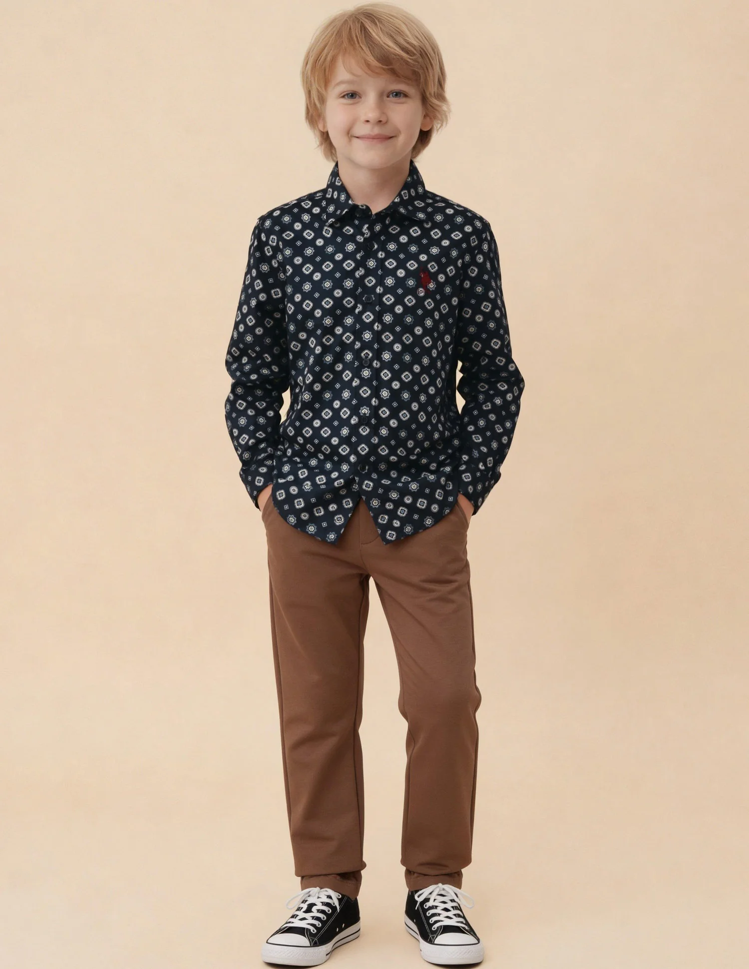 Floral geometric Twill Shirt - Image 3