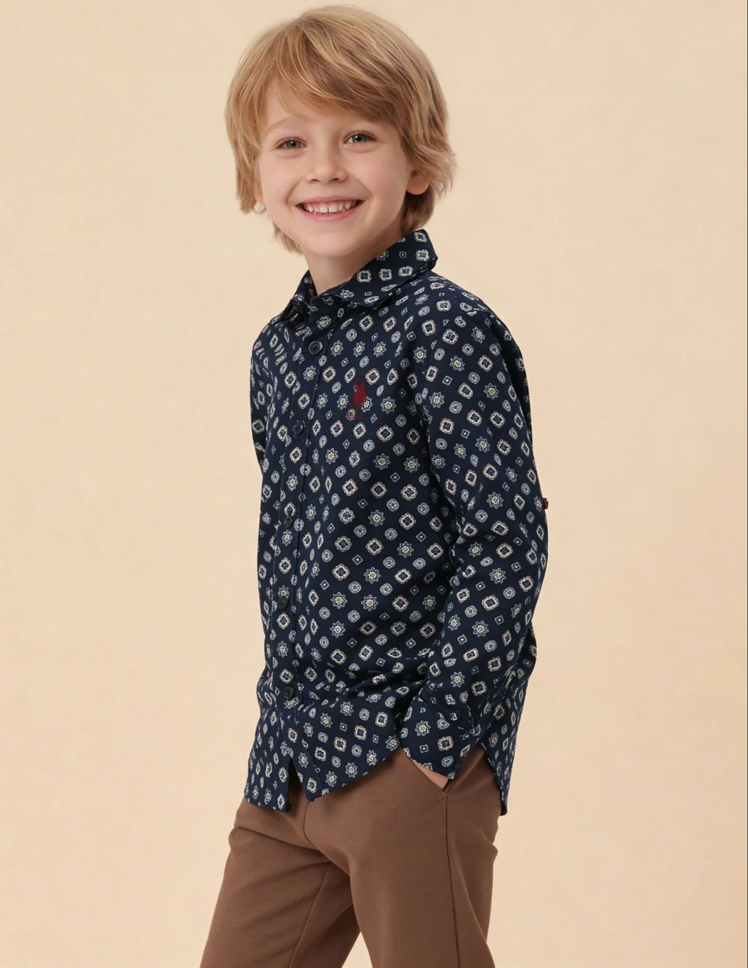 Floral geometric Twill Shirt - Image 4