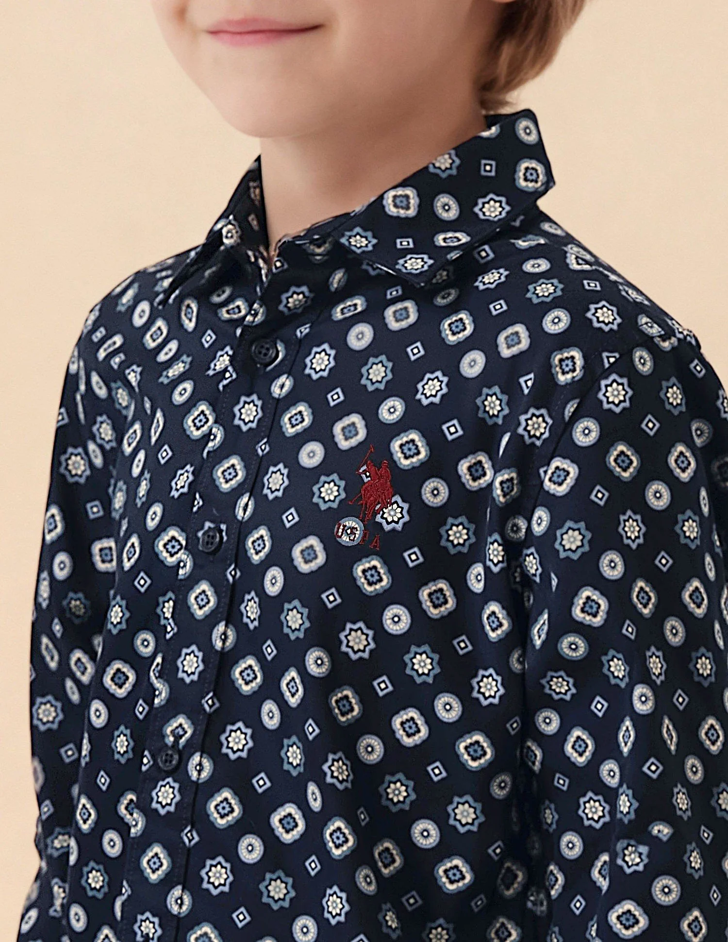 Floral geometric Twill Shirt - Image 6