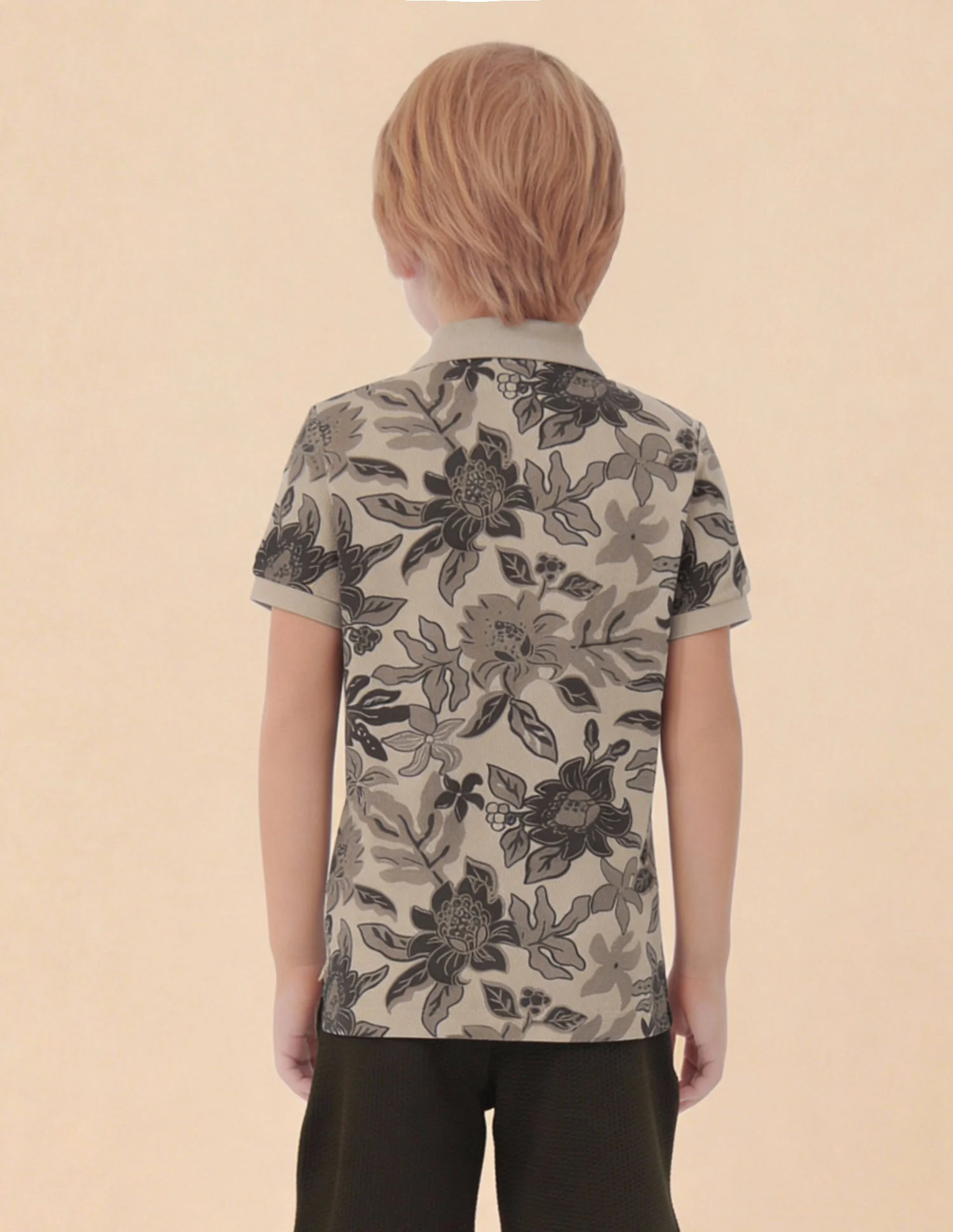 Floral Printed Regular Fit Polo Shirt - Image 5