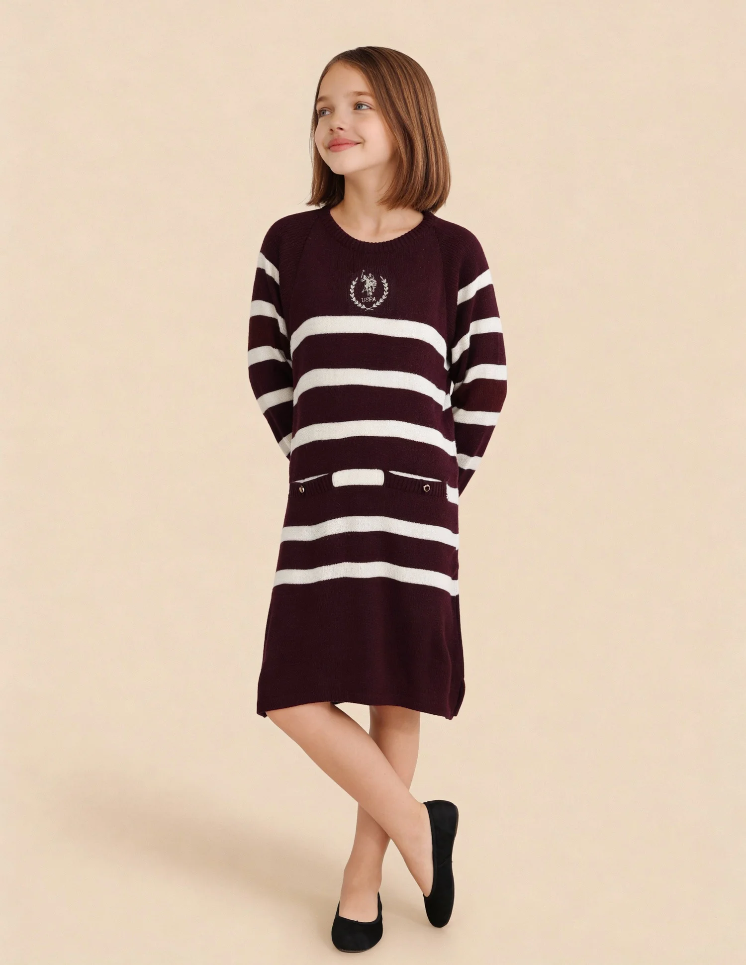 Girls A-Line Sweater Dress - Image 3