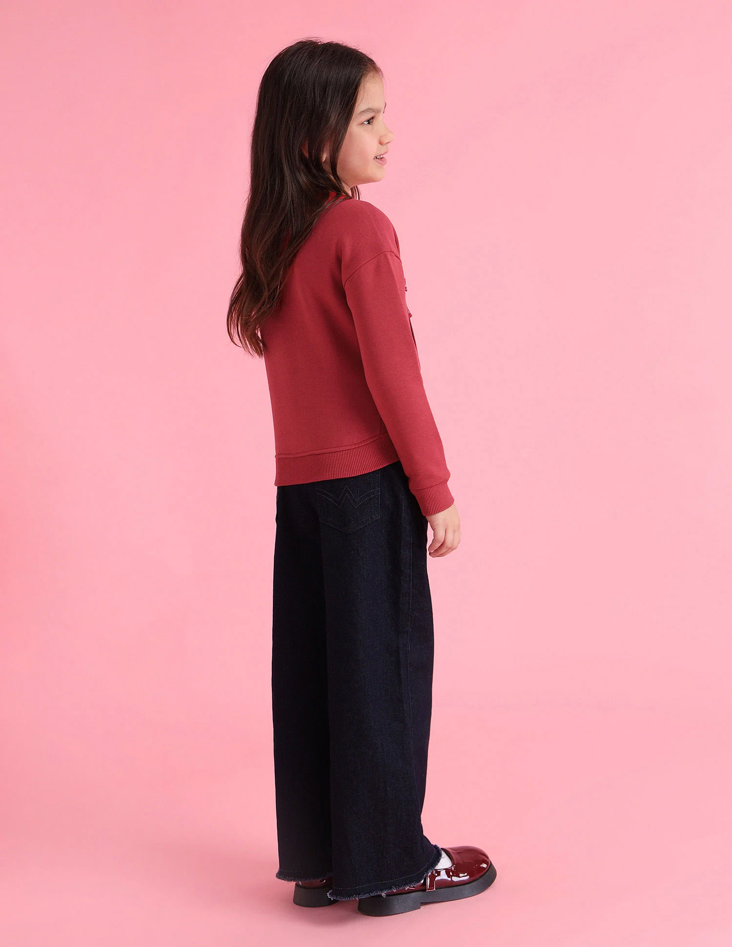 Girls Appliqued Regular Fit Sweatshirt - Image 4