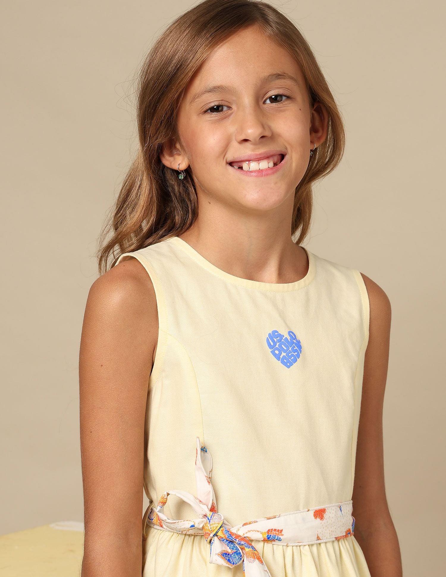 Girls Belted Fit And Flare Dress - Image 5