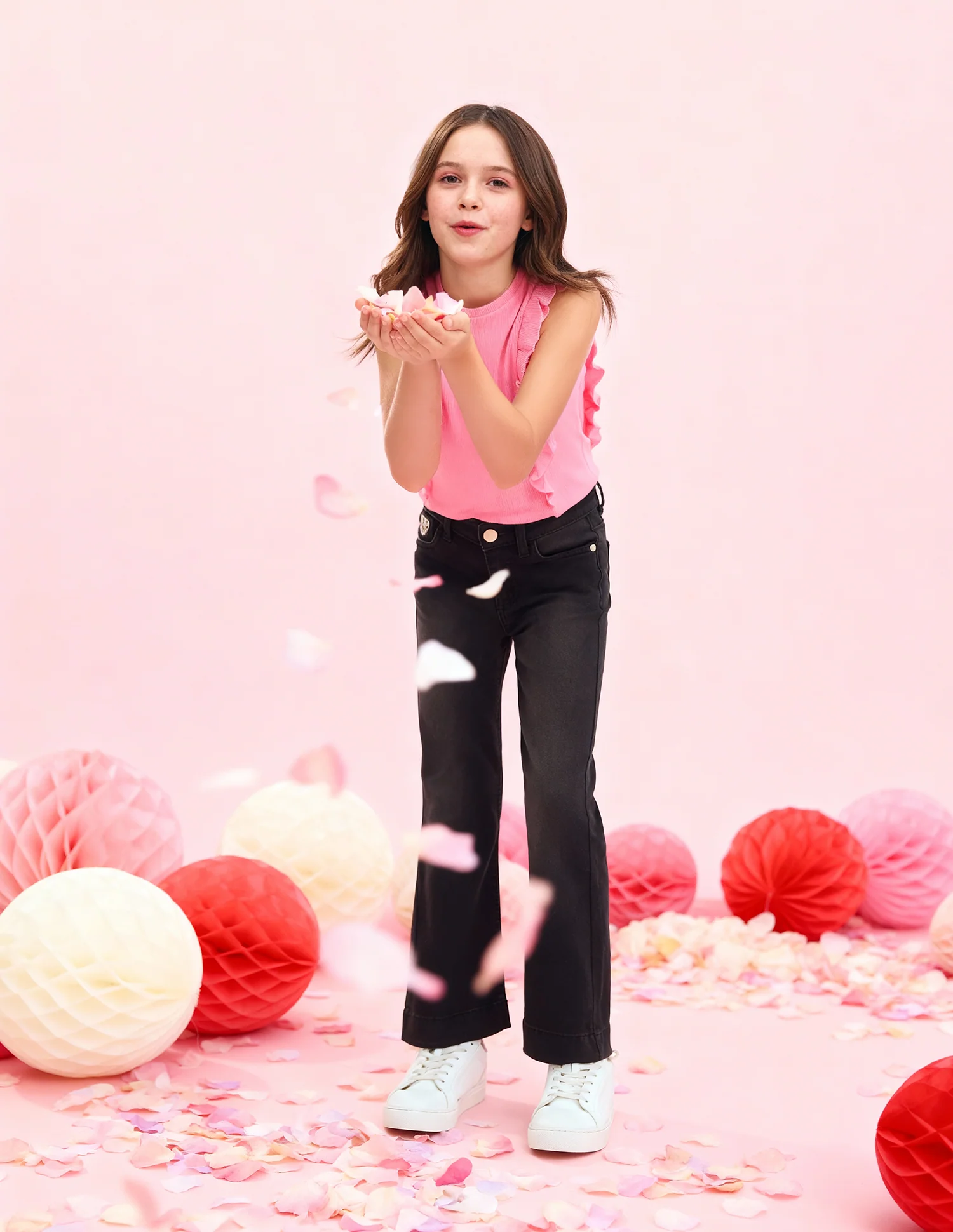 Girls Bootcut Fit Black Jeans