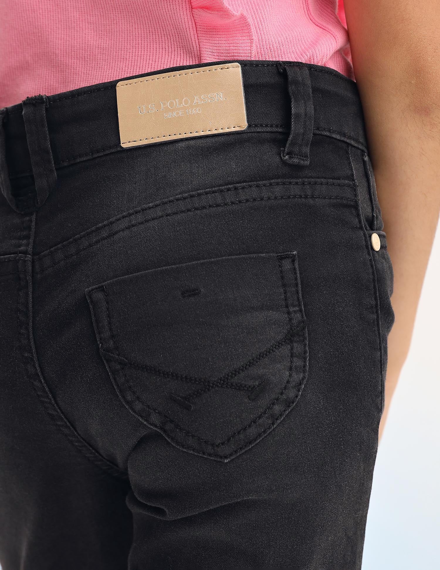 Girls Bootcut Fit Black Jeans - Image 8