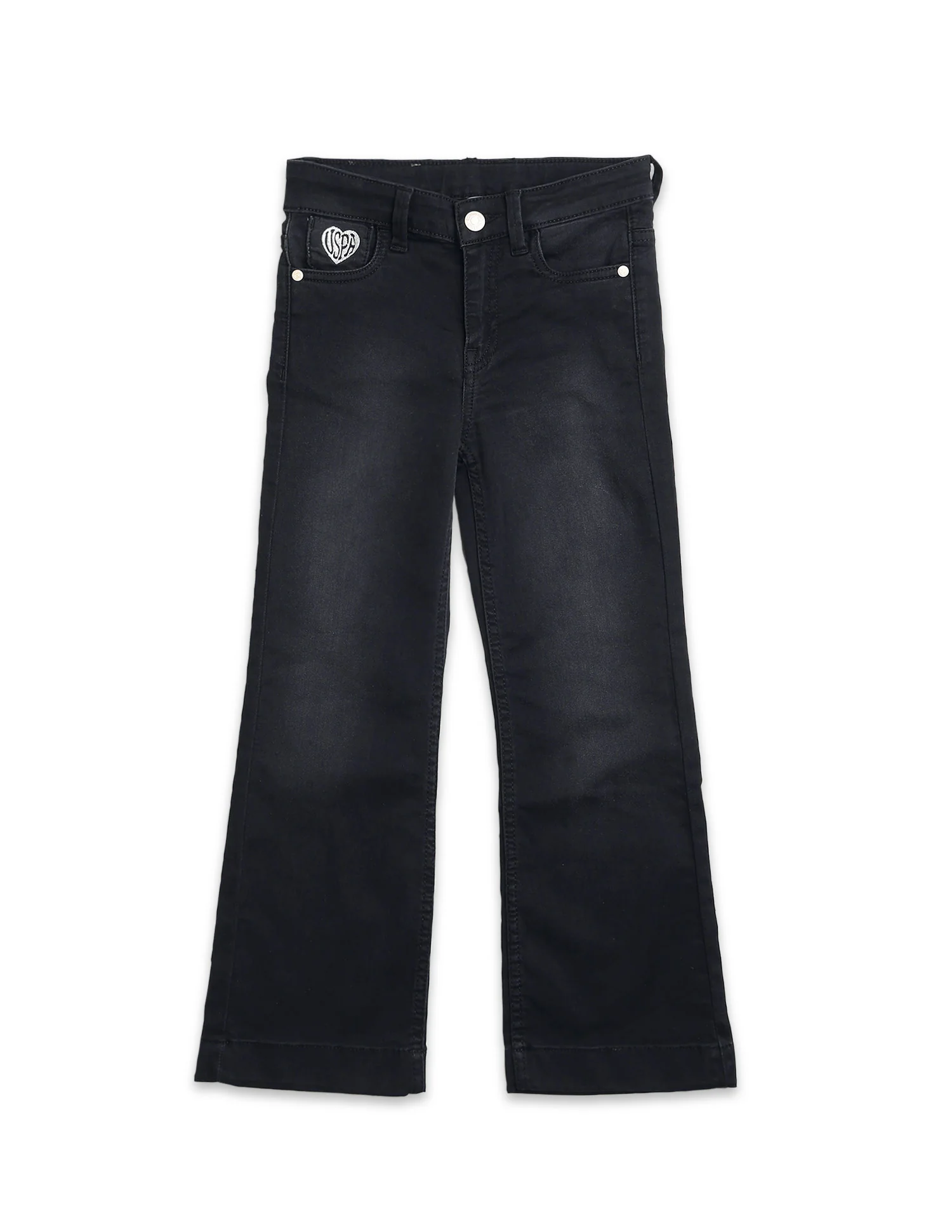 Girls Bootcut Fit Black Jeans - Image 9
