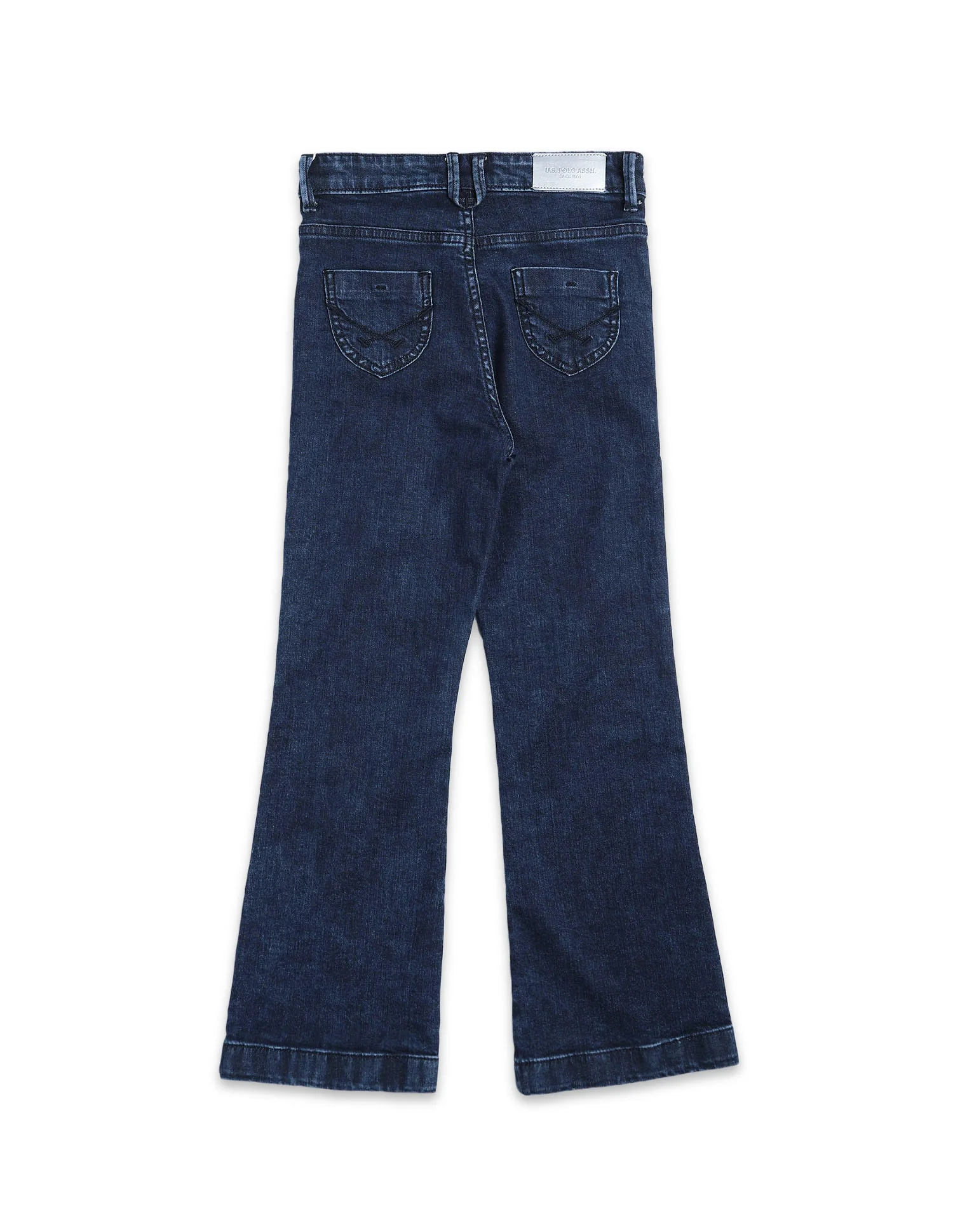 Girls Bootcut Fit Blue Jeans - Image 10