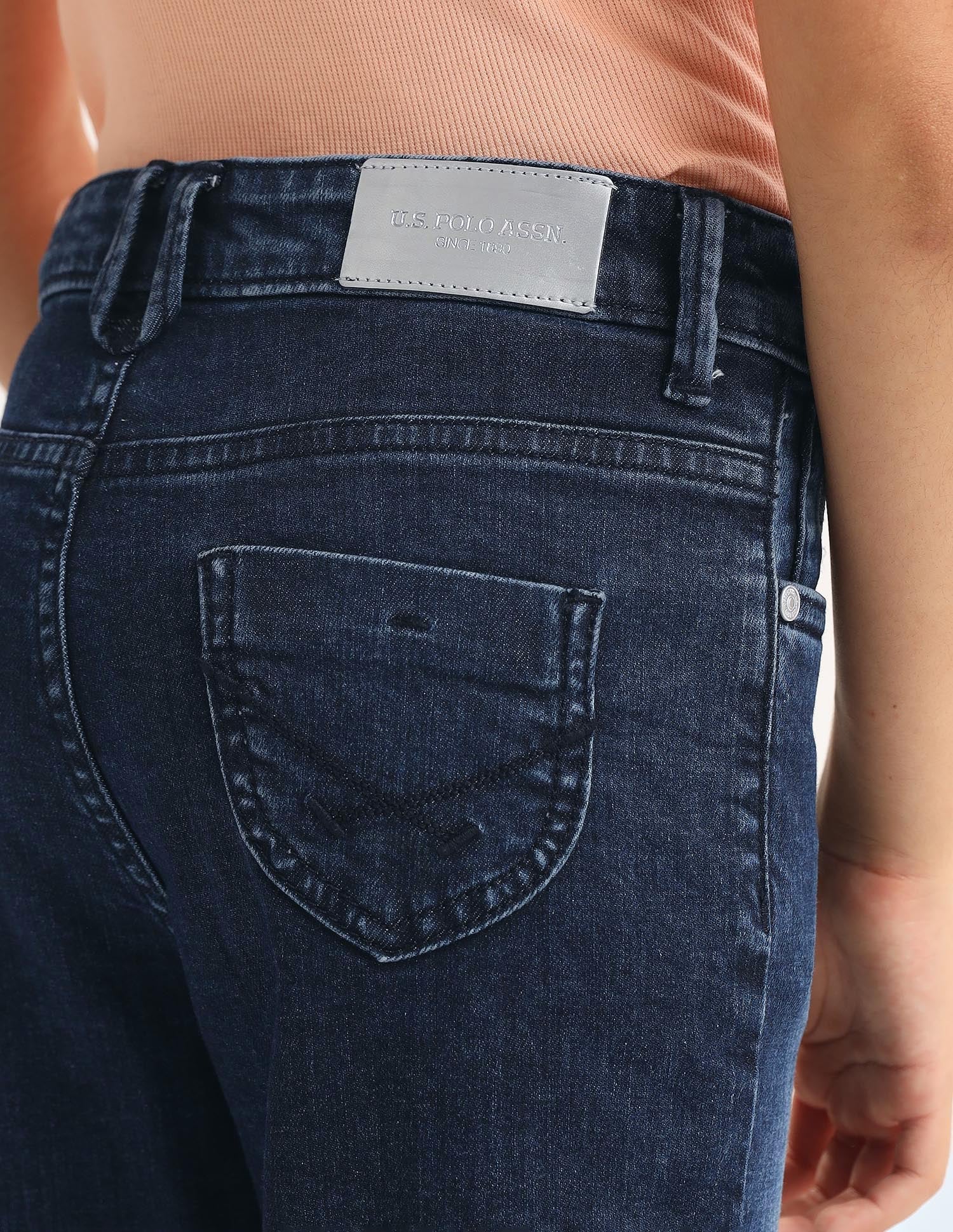 Girls Bootcut Fit Blue Jeans - Image 8