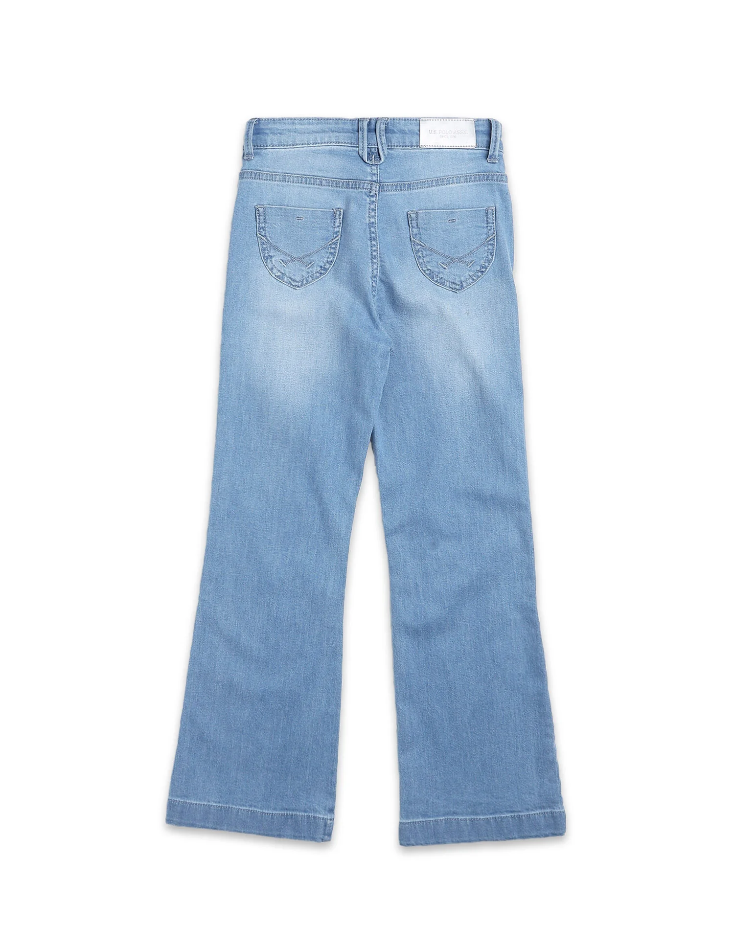 Girls Bootcut Fit Blue Jeans - Image 10