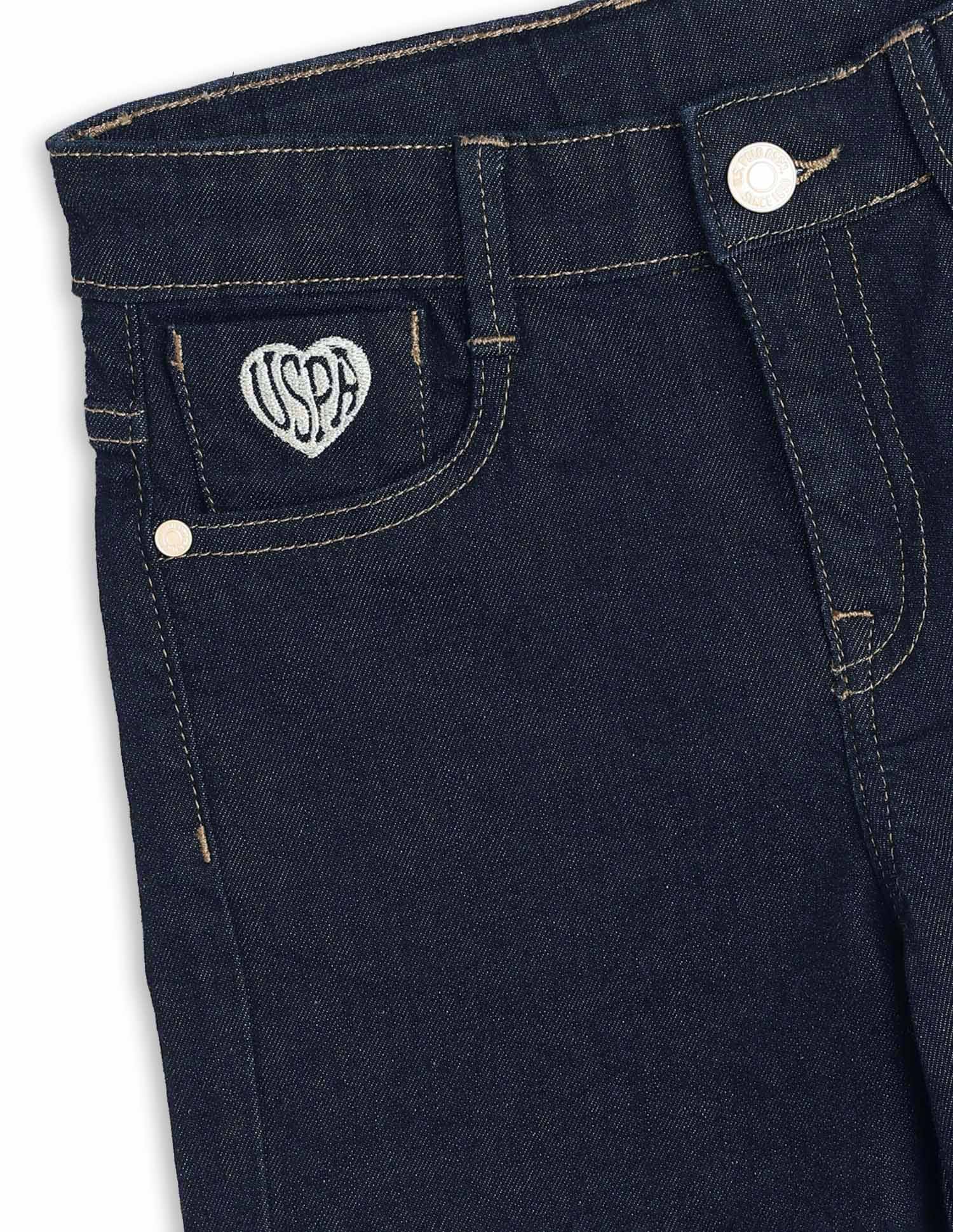 Girls Bootcut Fit Blue Jeans - Image 2