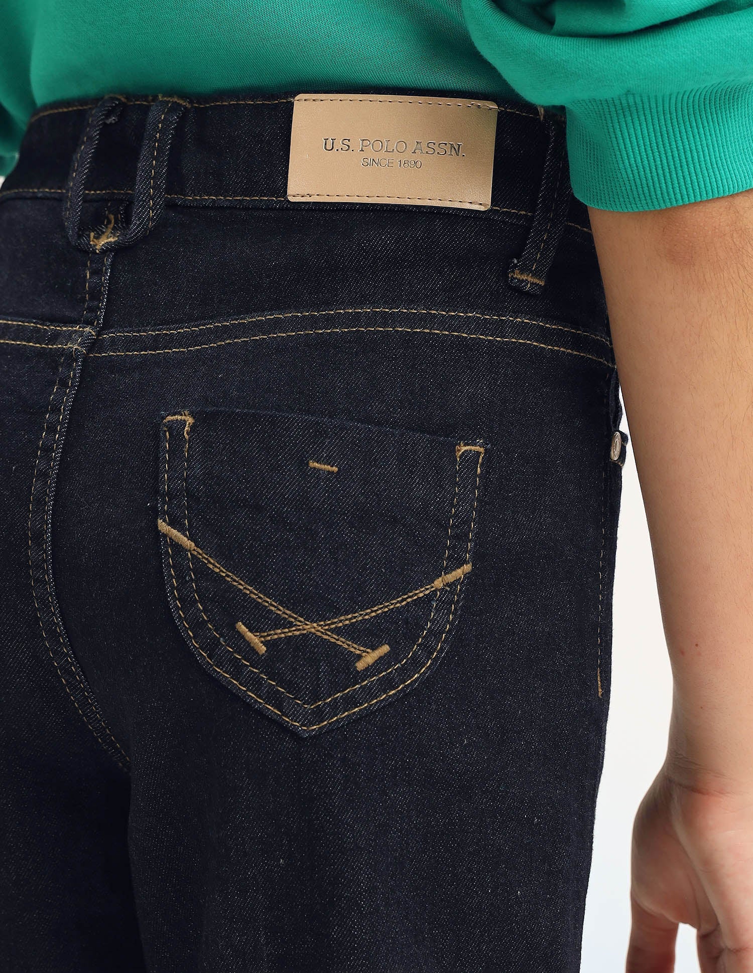 Girls Bootcut Fit Blue Jeans - Image 8