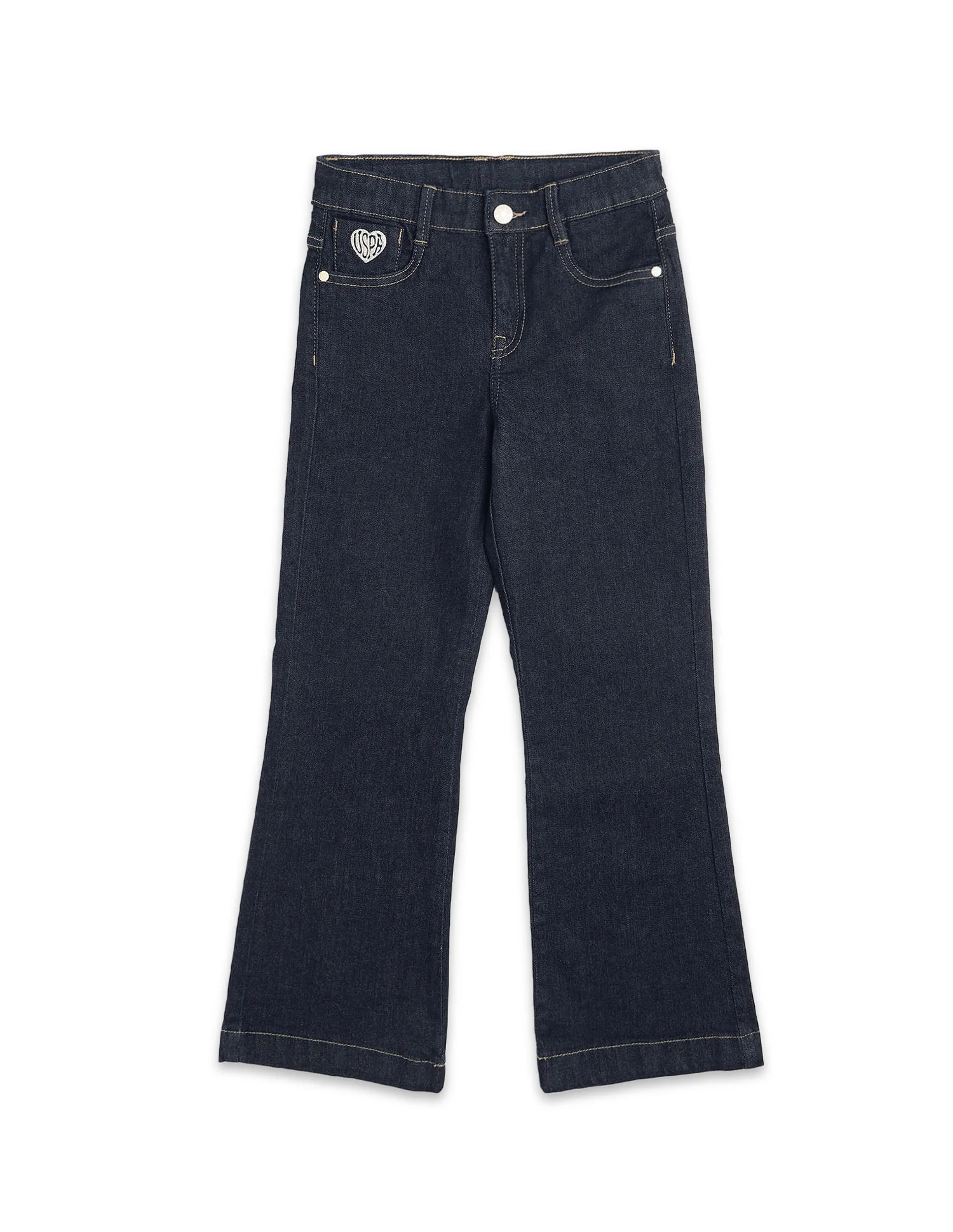 Girls Bootcut Fit Blue Jeans - Image 9