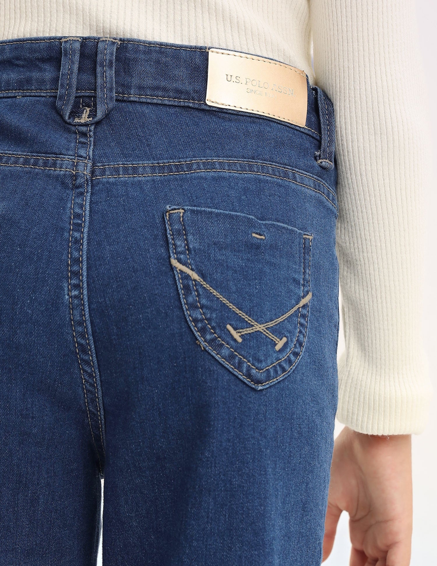 Girls Bootcut Fit Blue Jeans - Image 8