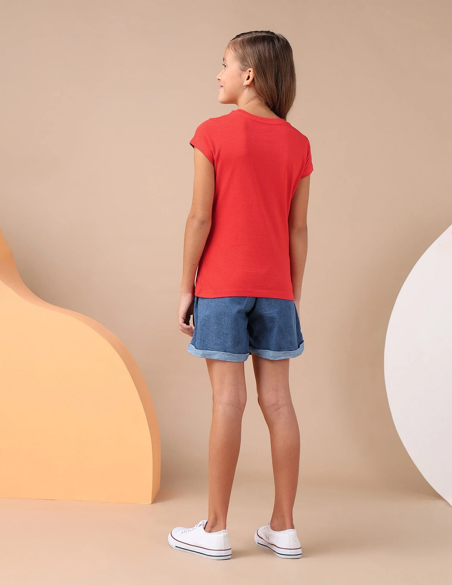 Girls Bow Print Regular Fit T-Shirt - Image 3