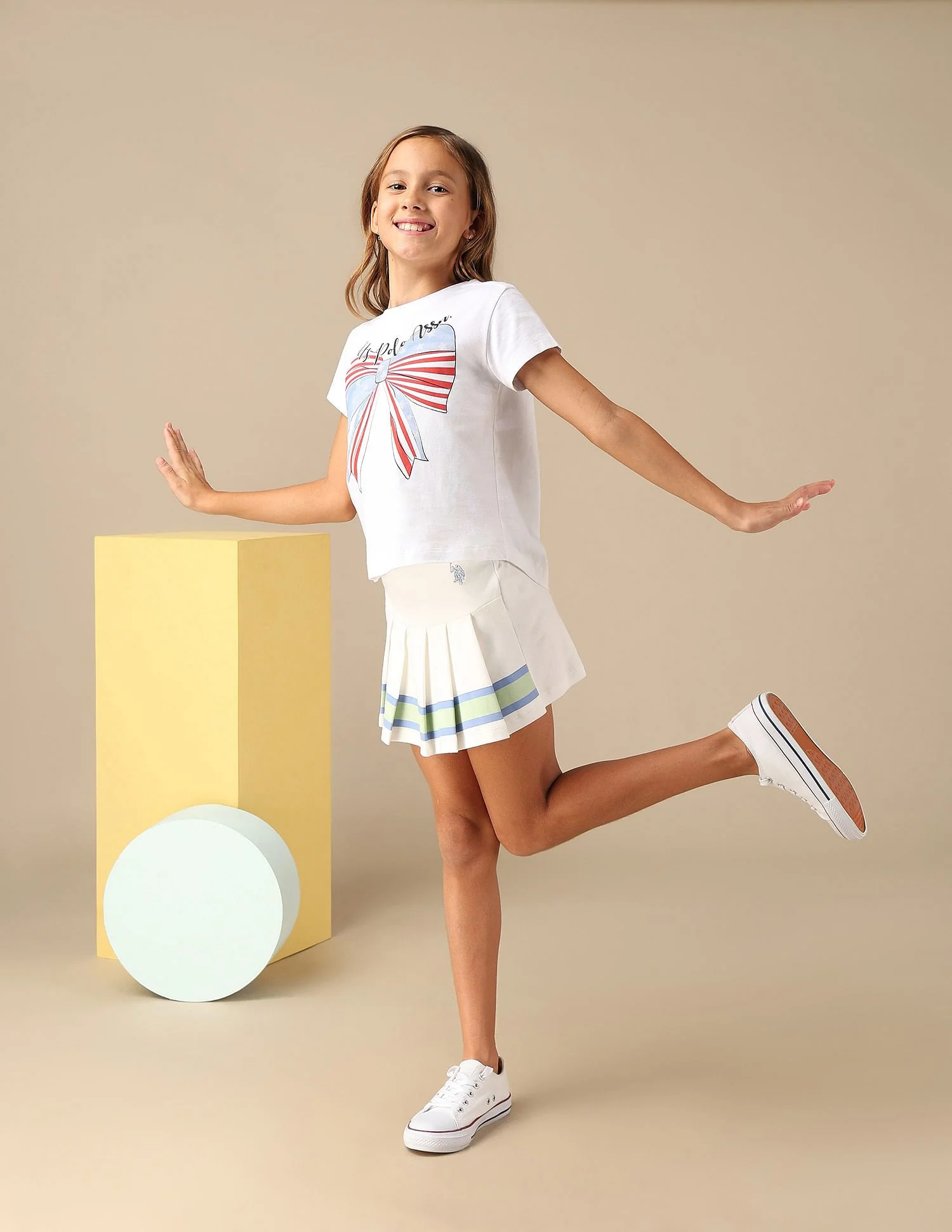 Girls Bow Print Relaxed Fit T-Shirt - Image 5