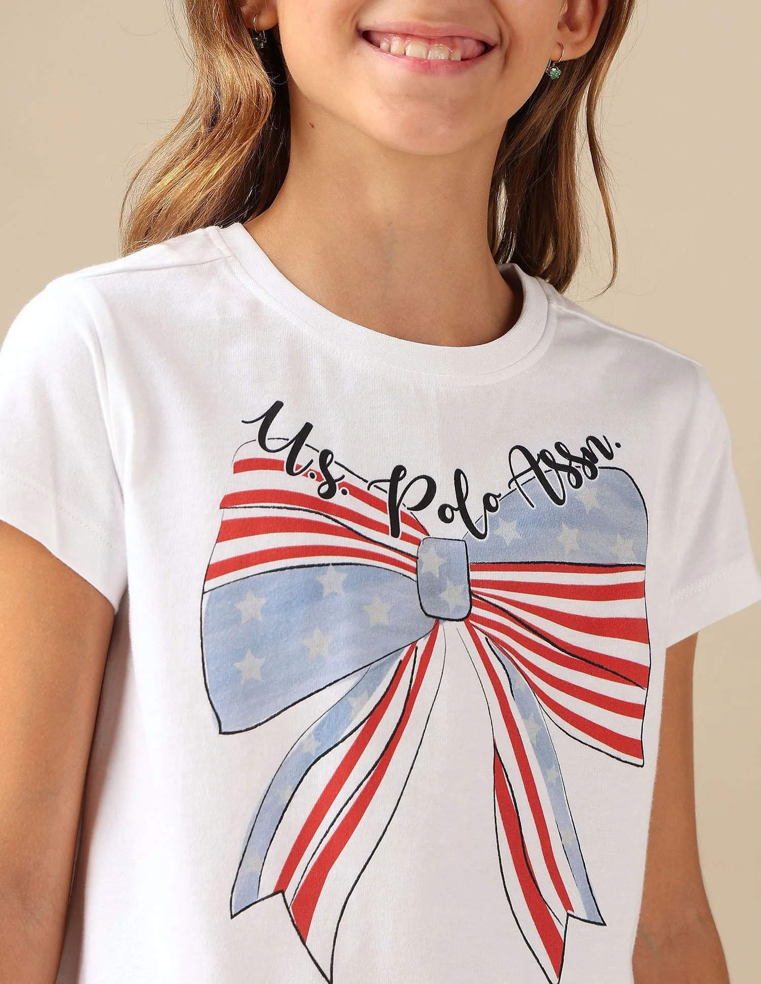 Girls Bow Print Relaxed Fit T-Shirt - Image 6