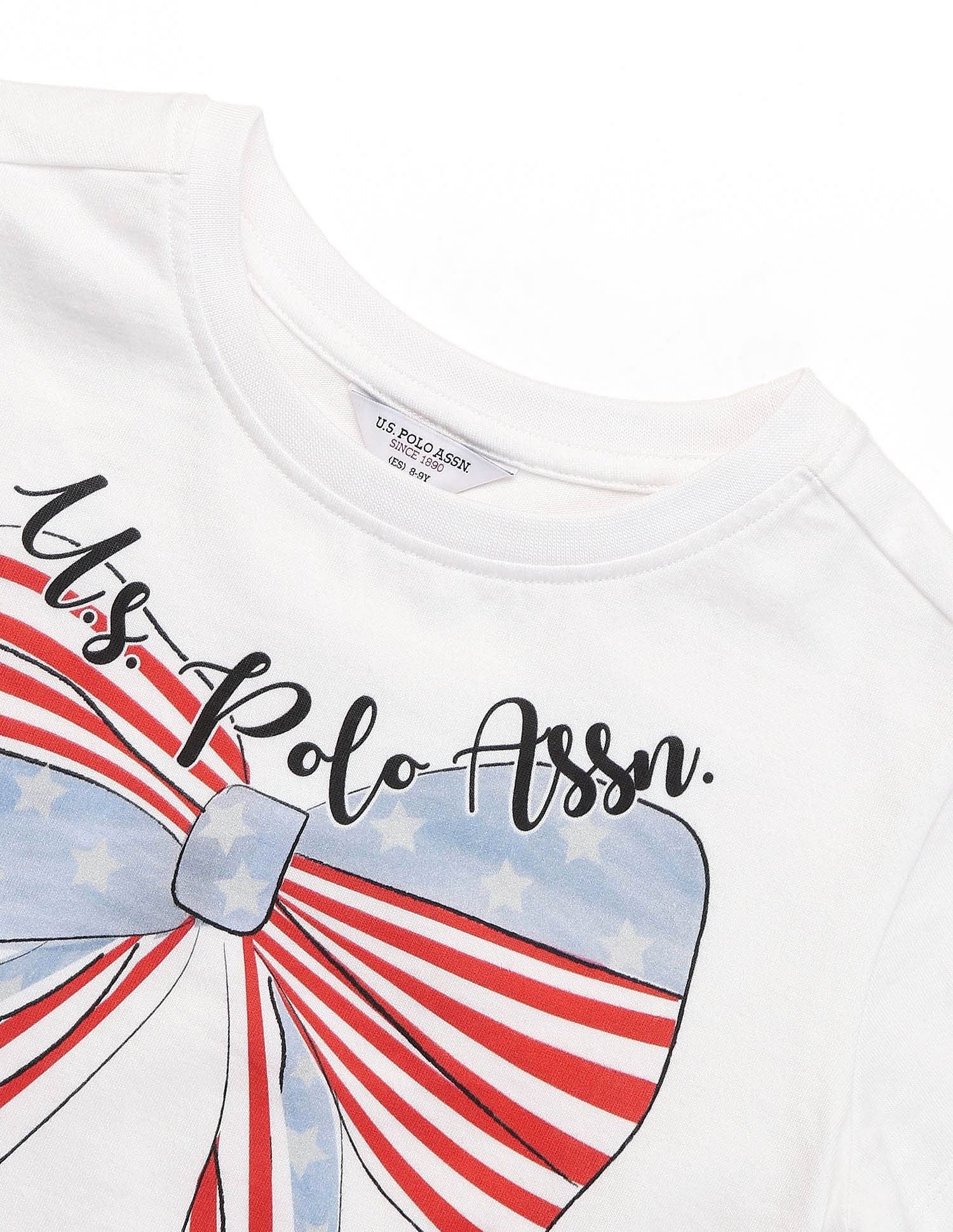 Girls Bow Print Relaxed Fit T-Shirt - Image 9