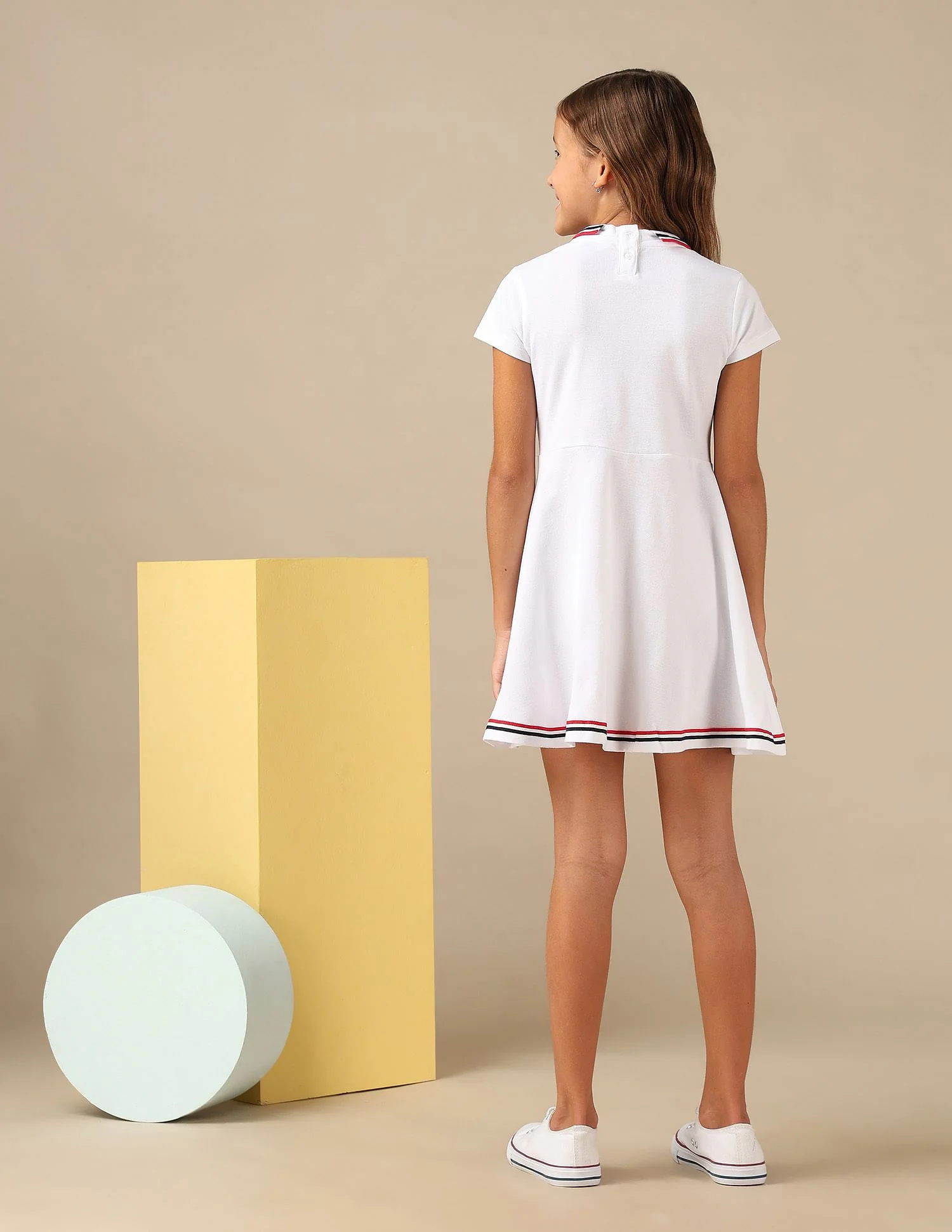 Girls Brand Appliqued Skater Dress - Image 3