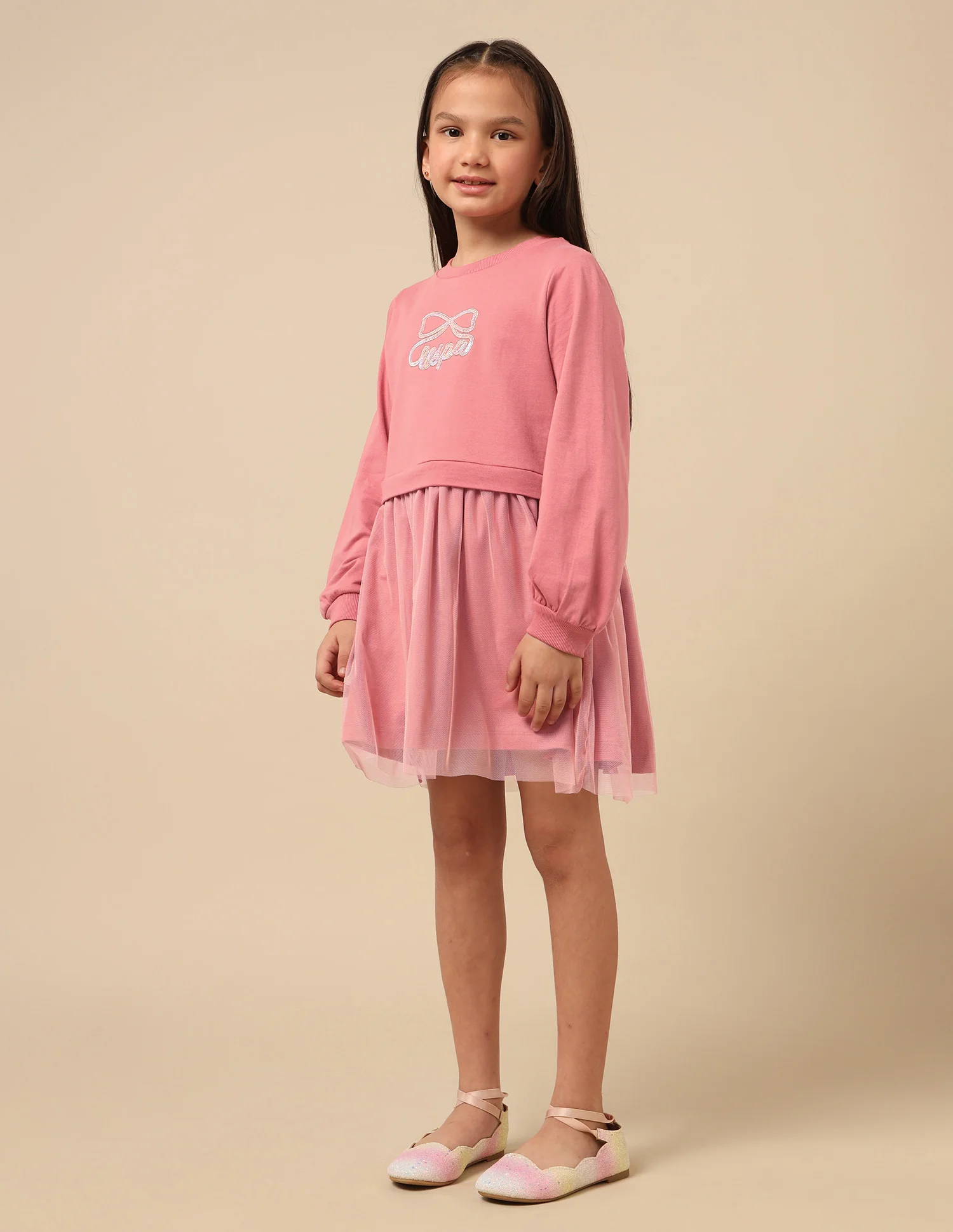 Girls Brand Embellished A-Line Dress - Image 4