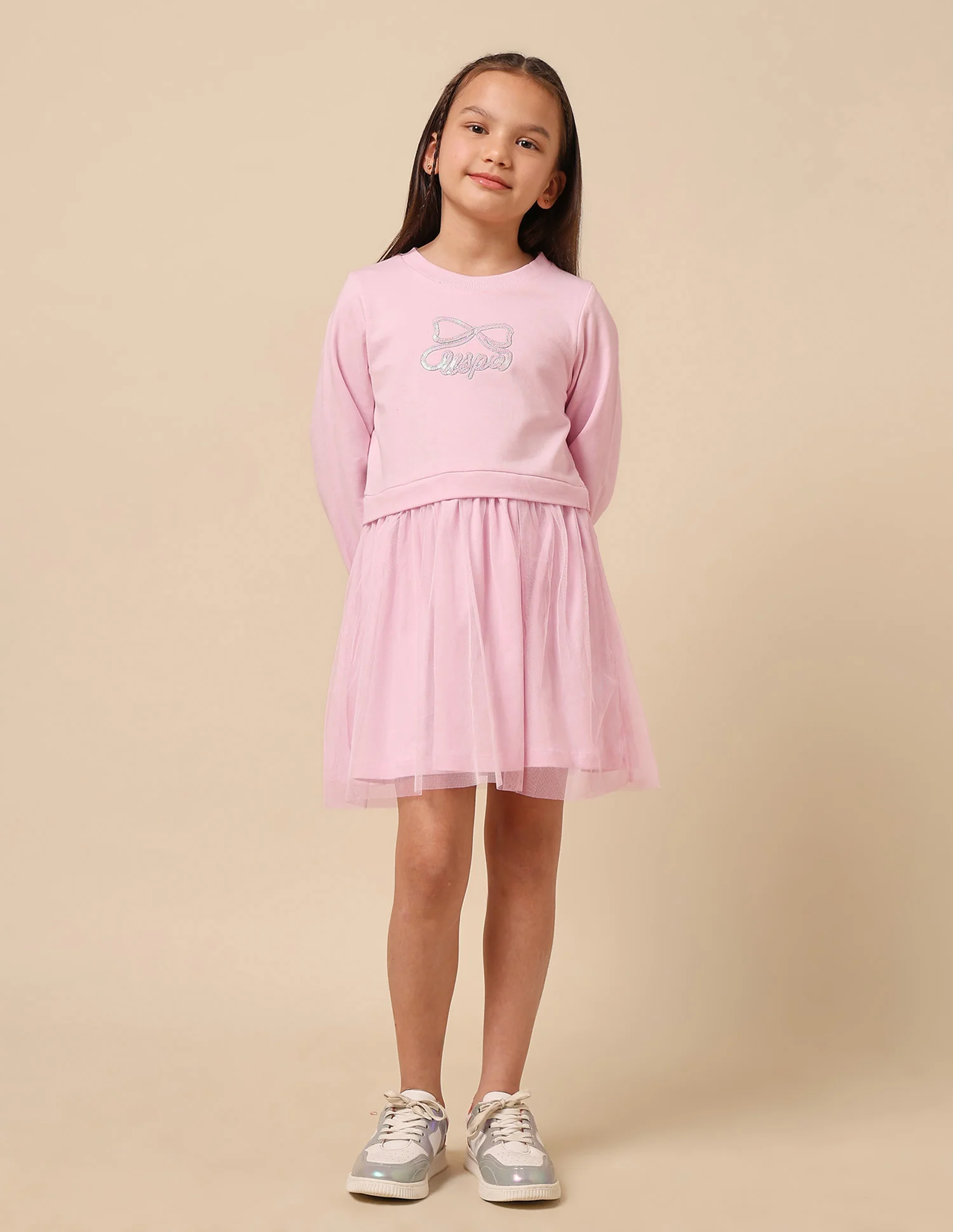Girls Brand Embellished A-Line Dress - Image 3