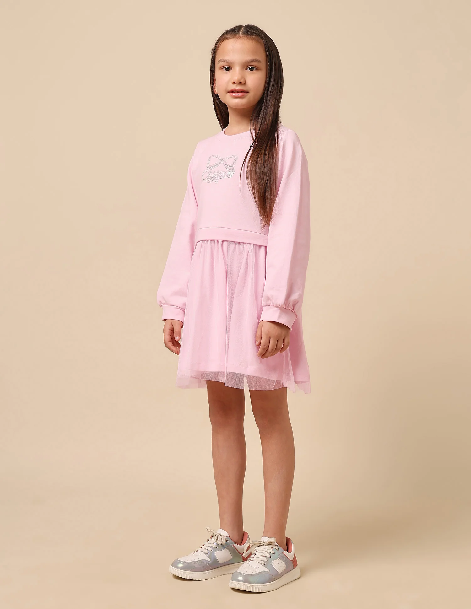 Girls Brand Embellished A-Line Dress - Image 4
