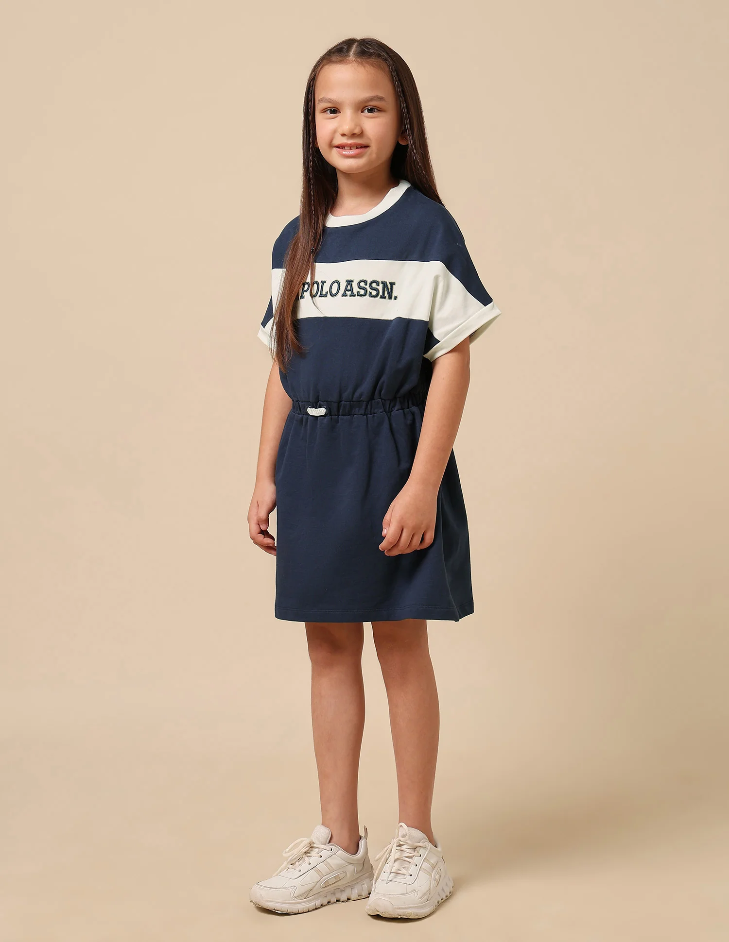Girls Brand Embroidered A-Line Dress - Image 4
