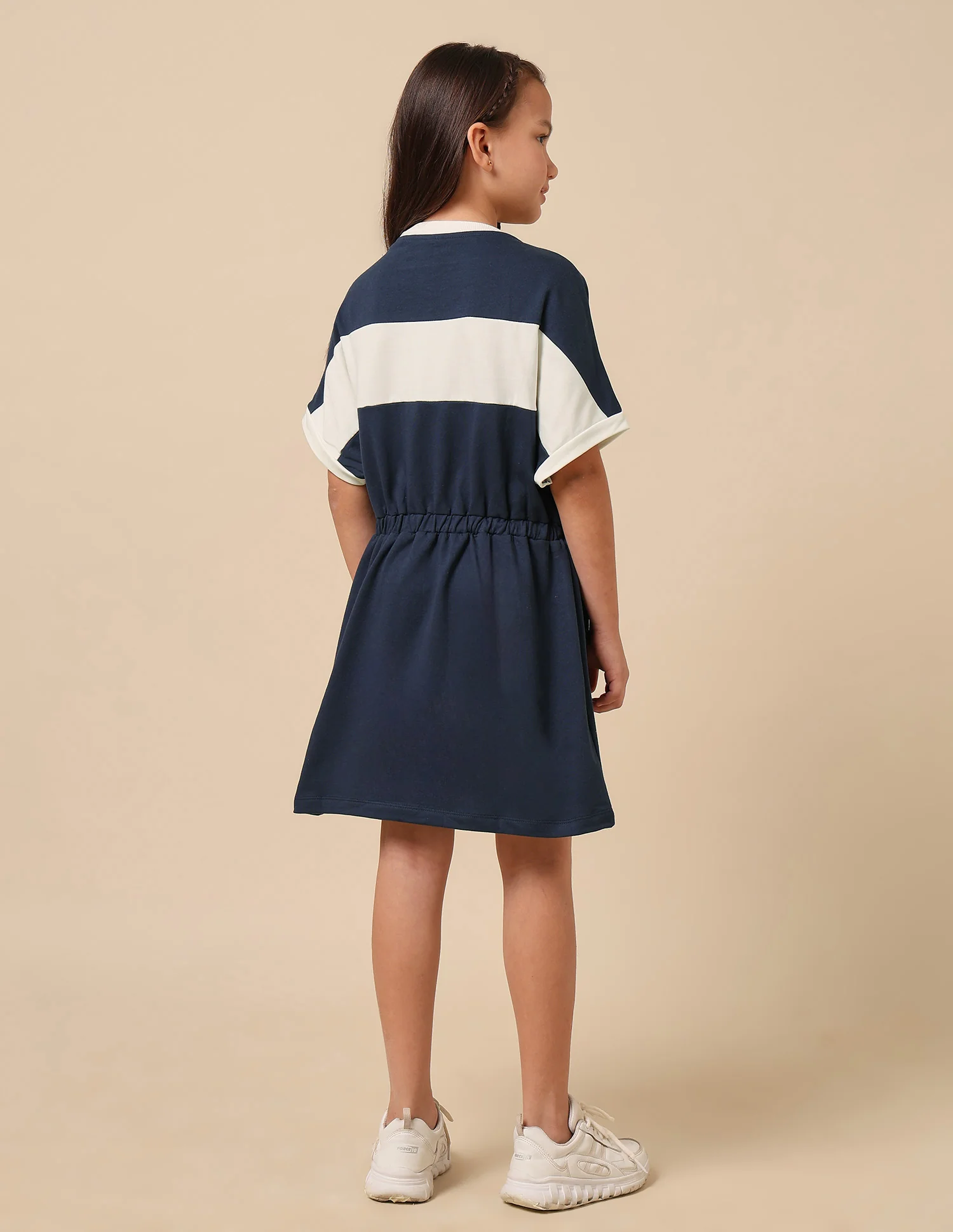 Girls Brand Embroidered A-Line Dress - Image 5