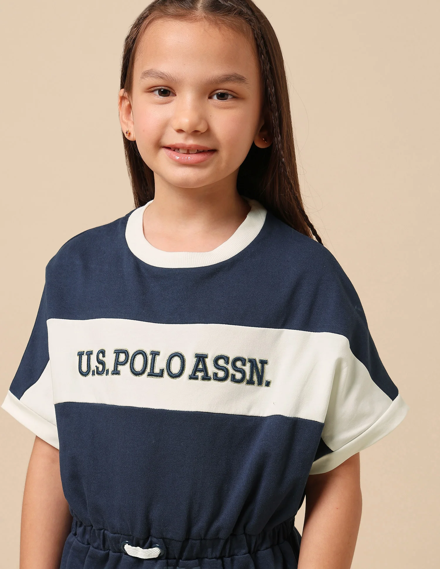 Girls Brand Embroidered A-Line Dress - Image 7