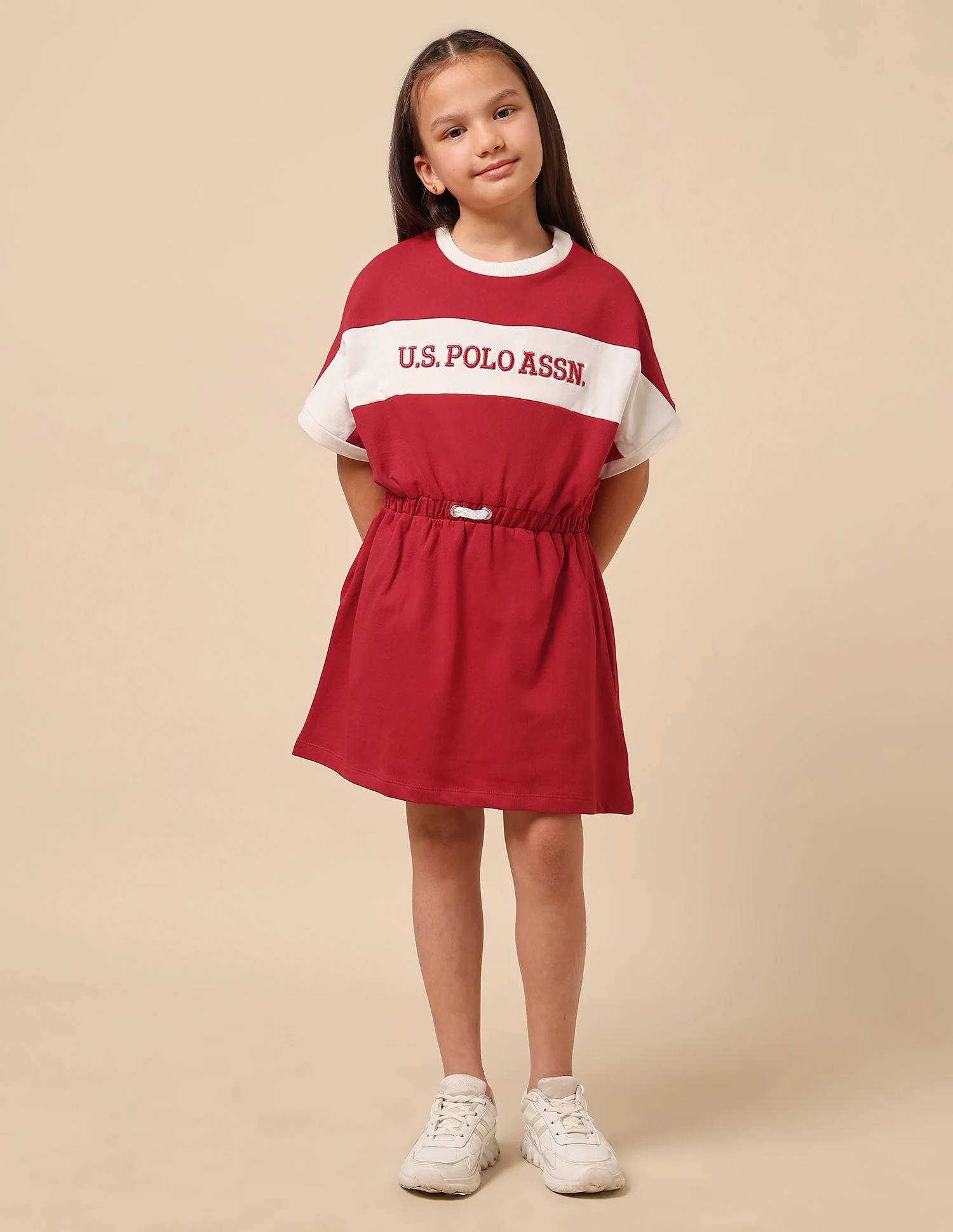Girls Brand Embroidered A-Line Dress - Image 3
