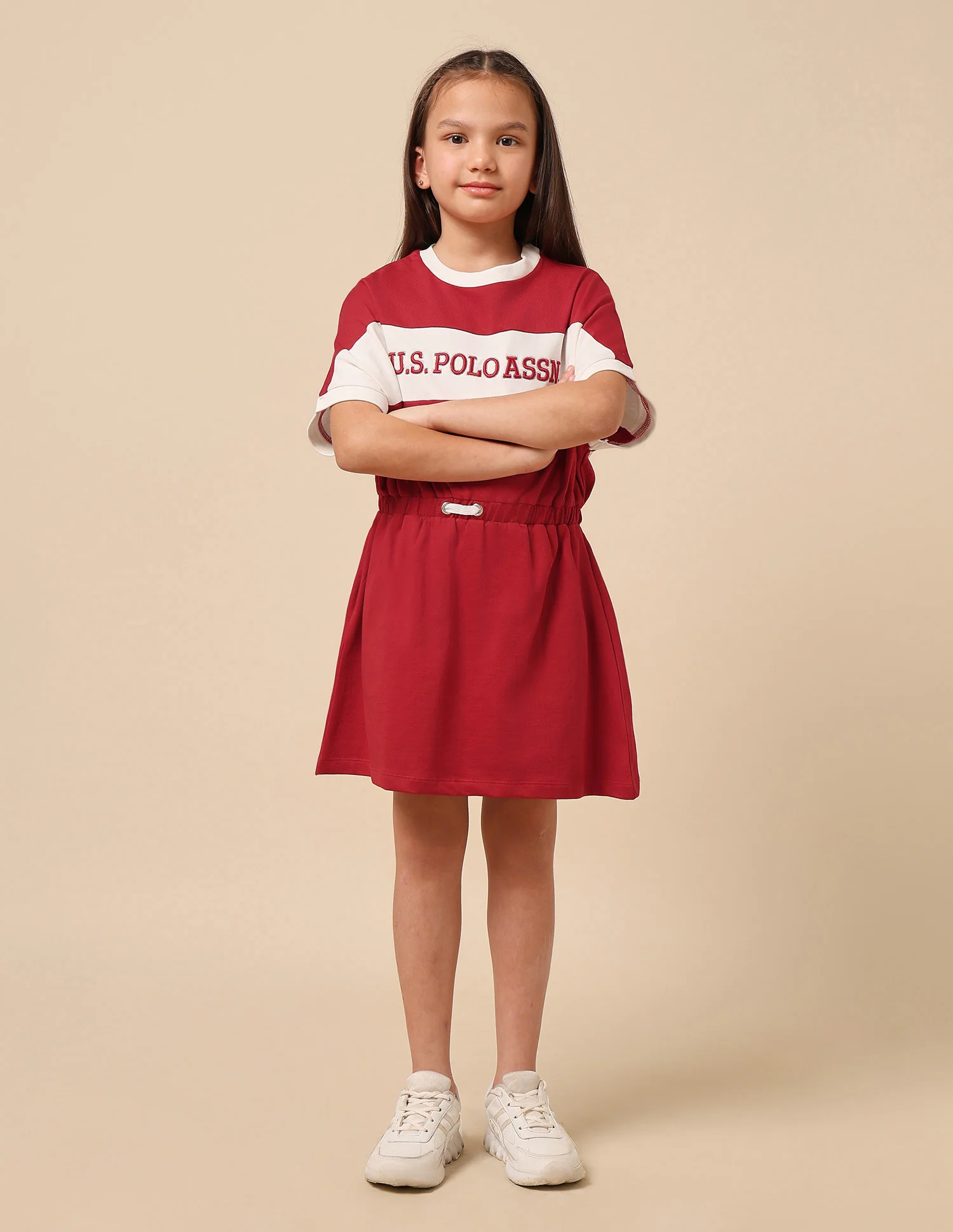 Girls Brand Embroidered A-Line Dress - Image 6