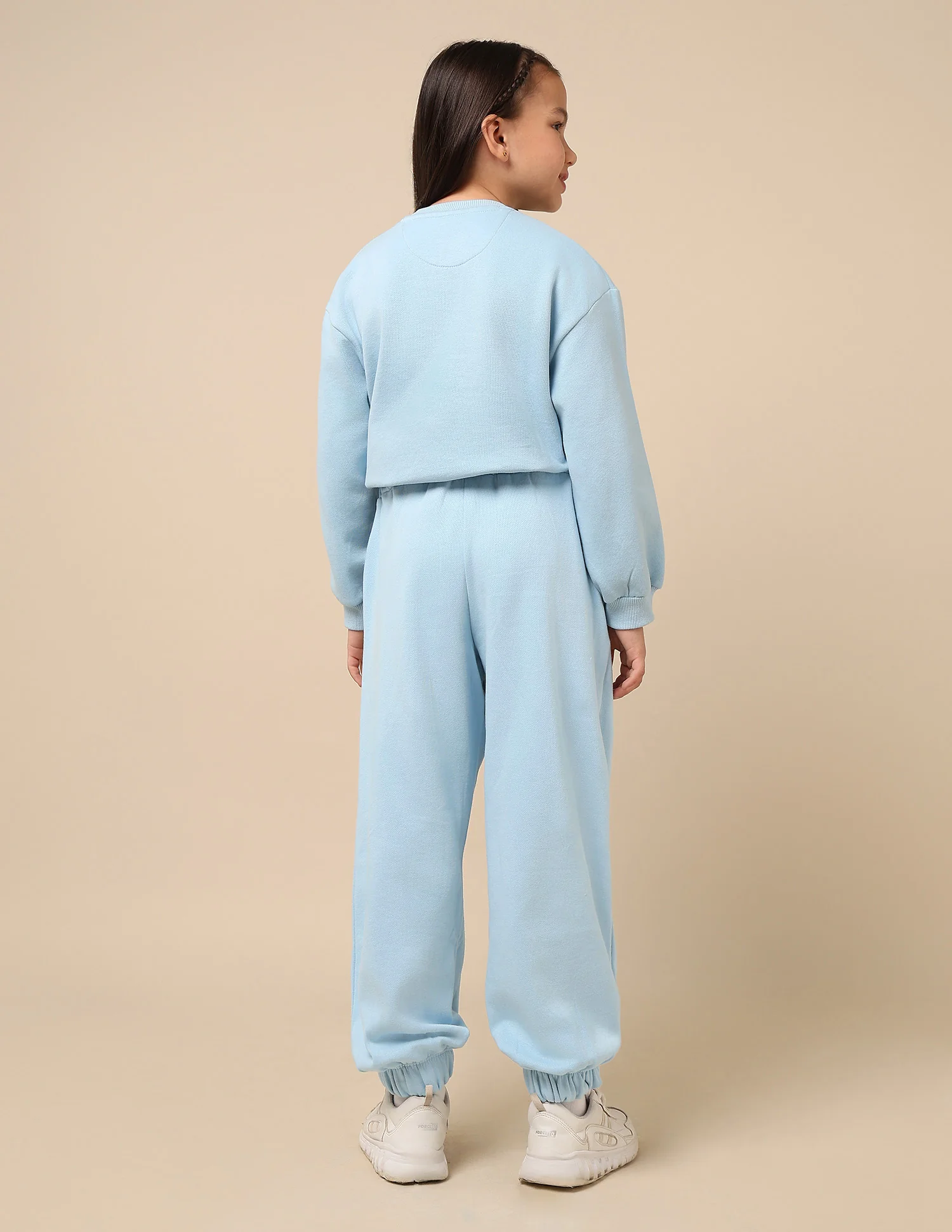 Girls Brand Embroidered Mid Rise Joggers - Image 5