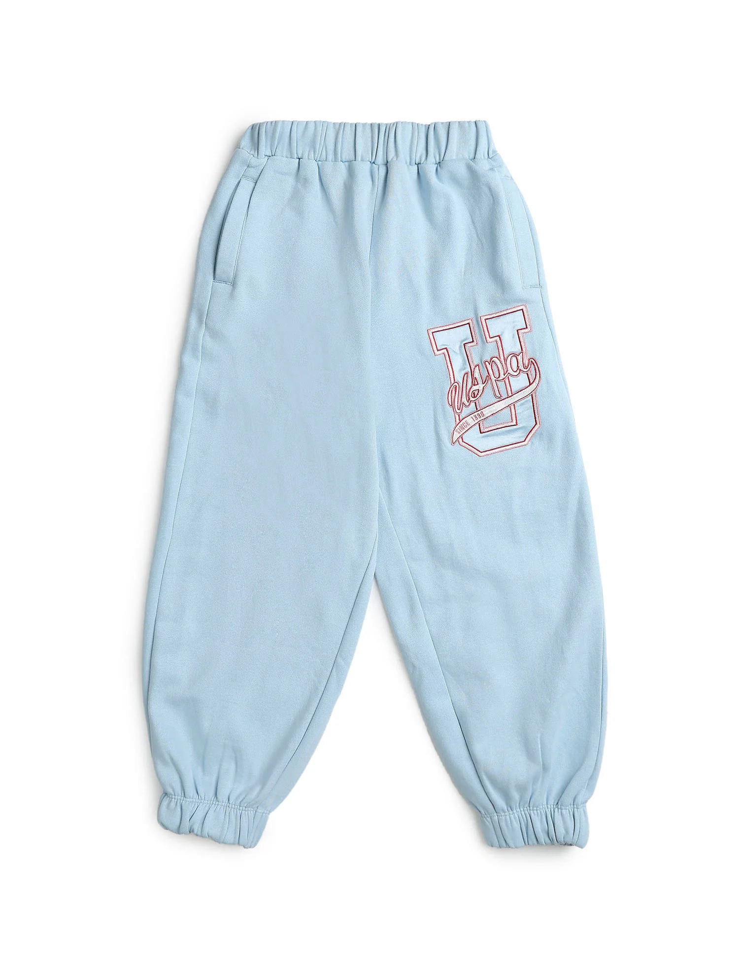 Girls Brand Embroidered Mid Rise Joggers - Image 8