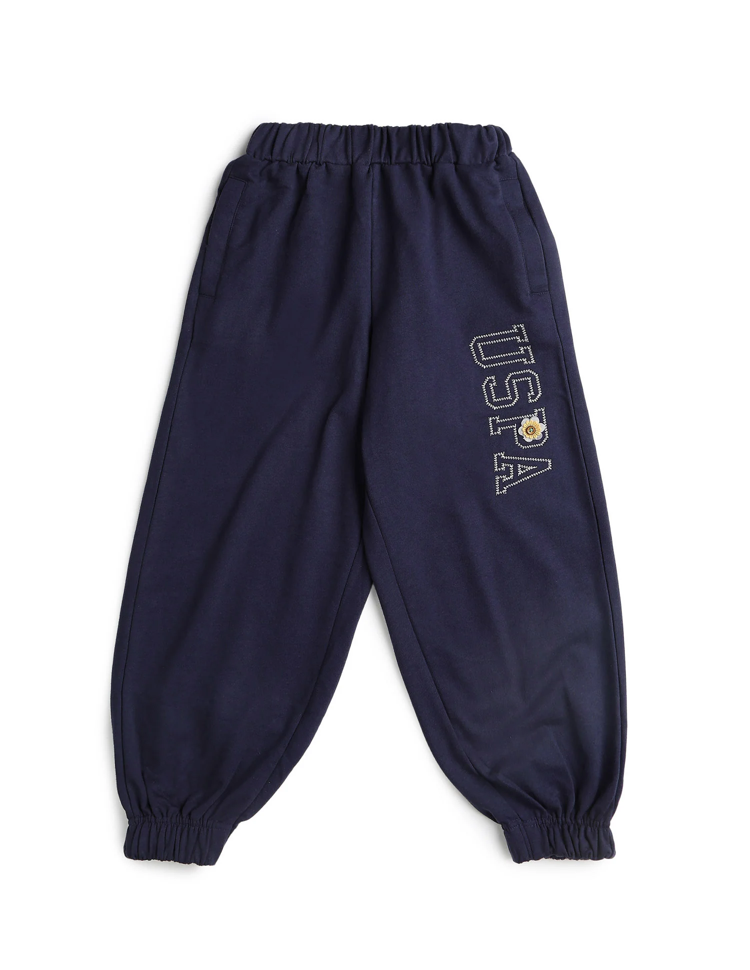 Girls Brand Embroidered Mid Rise Joggers - Image 8